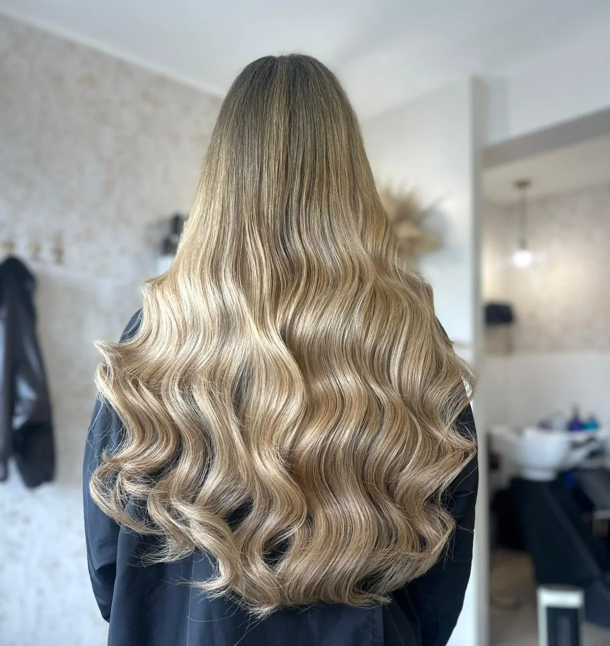 Megan and Abbie teamed up on this gorgeous transformation ✨ 

Balayage by Megan for that soft, blended dimension, followed by extension fitting by Abbie to add length and fullness. 

We used:
&bull; 2 rows of XXS weft 
&bull; 50g of nano bonds 
&bull