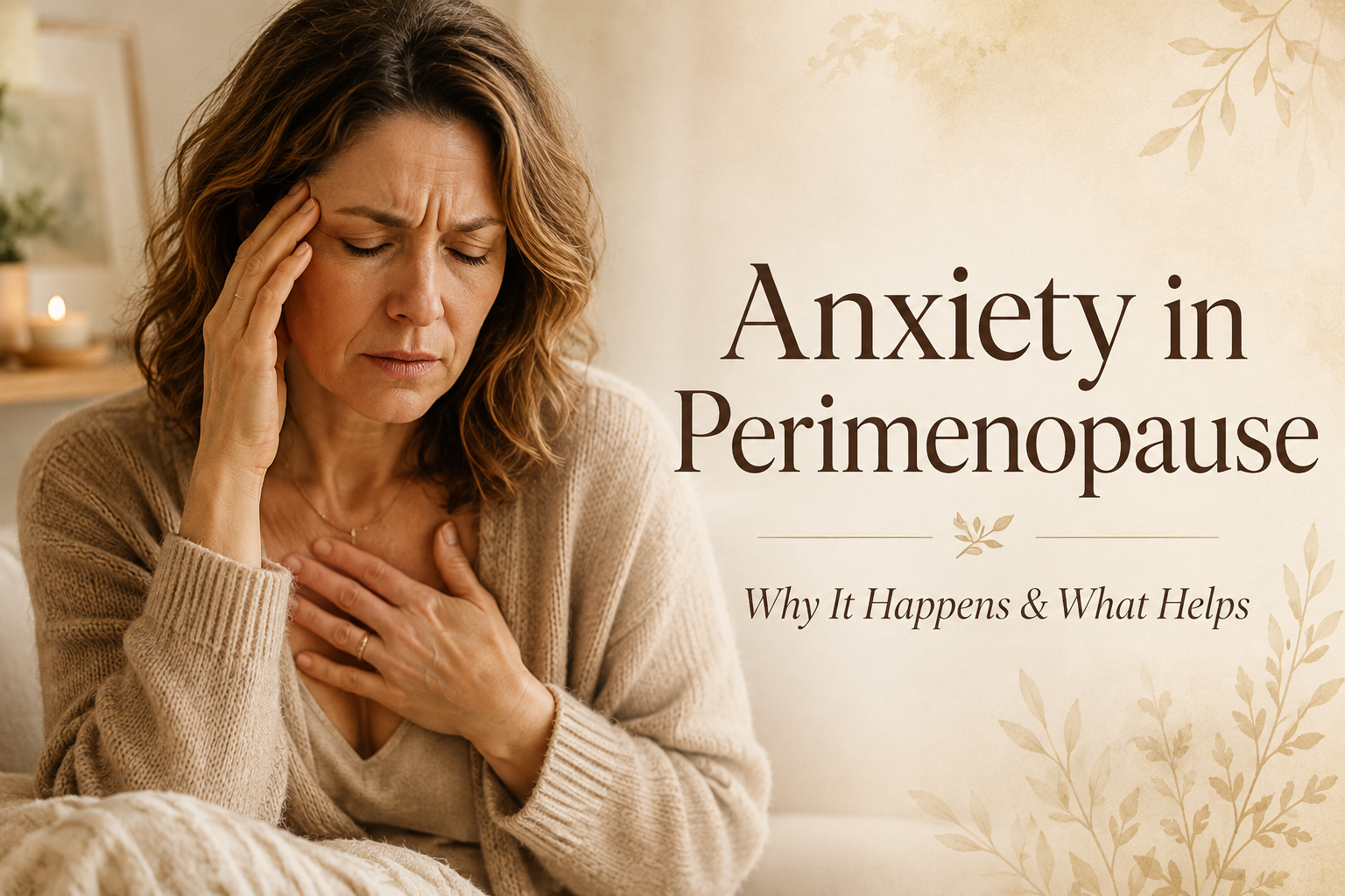 🌿Anxiety in Perimenopause: Why It Happens, What Your Body Is Signaling, and How to Feel Calmer