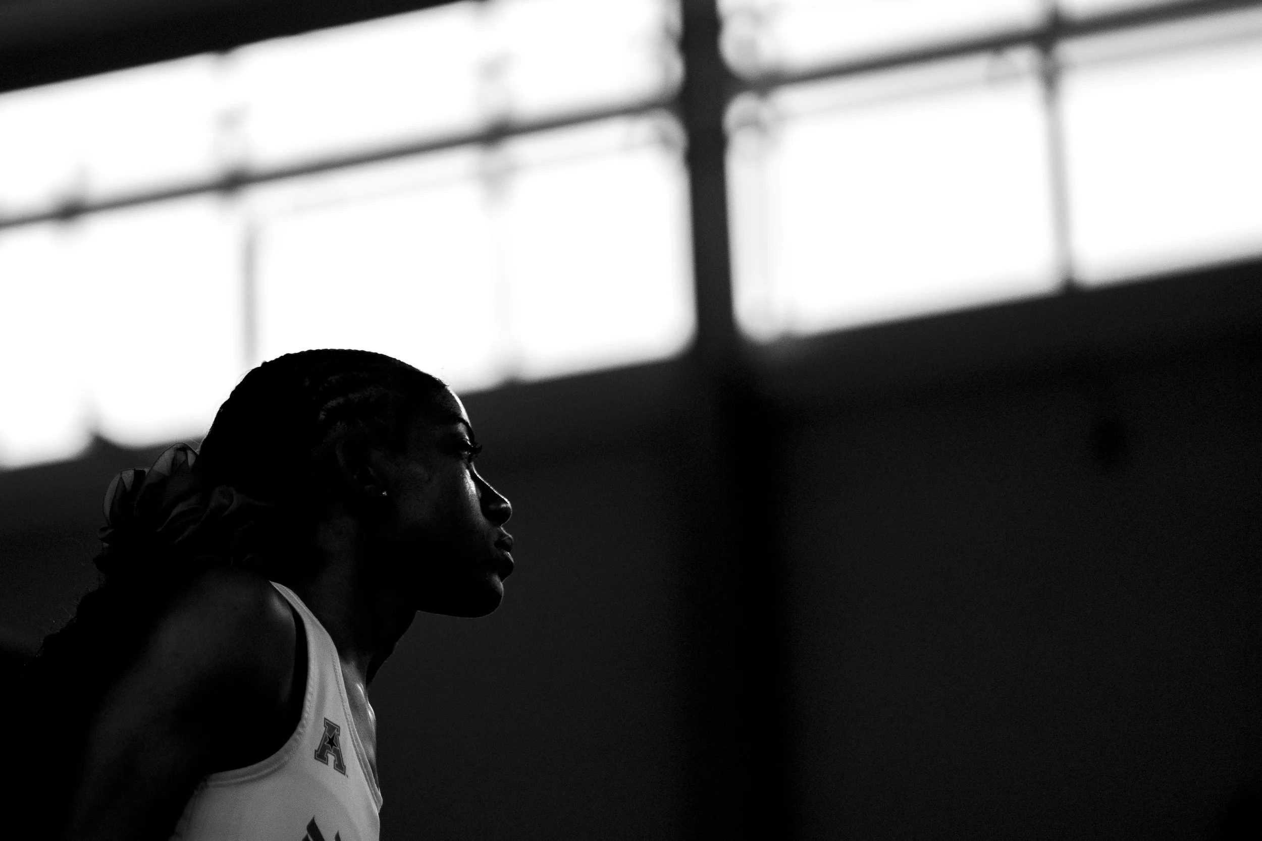 Reah DeGraffenried at the indoor AAC championships in Birmingham, Alabama on Feb 26, 2025