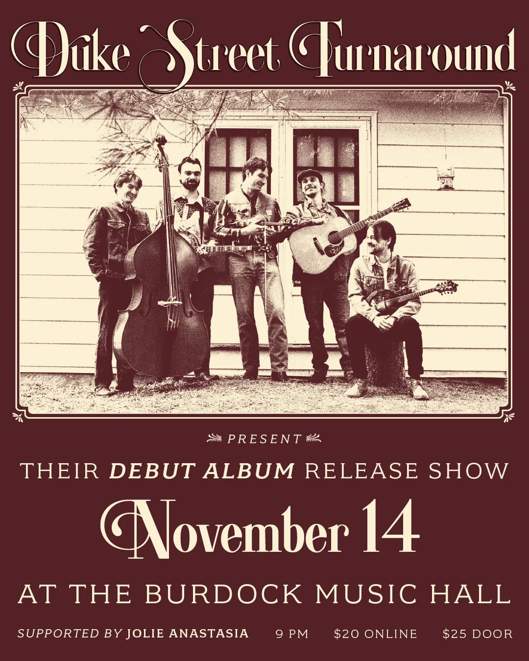 Promotional poster for album release show