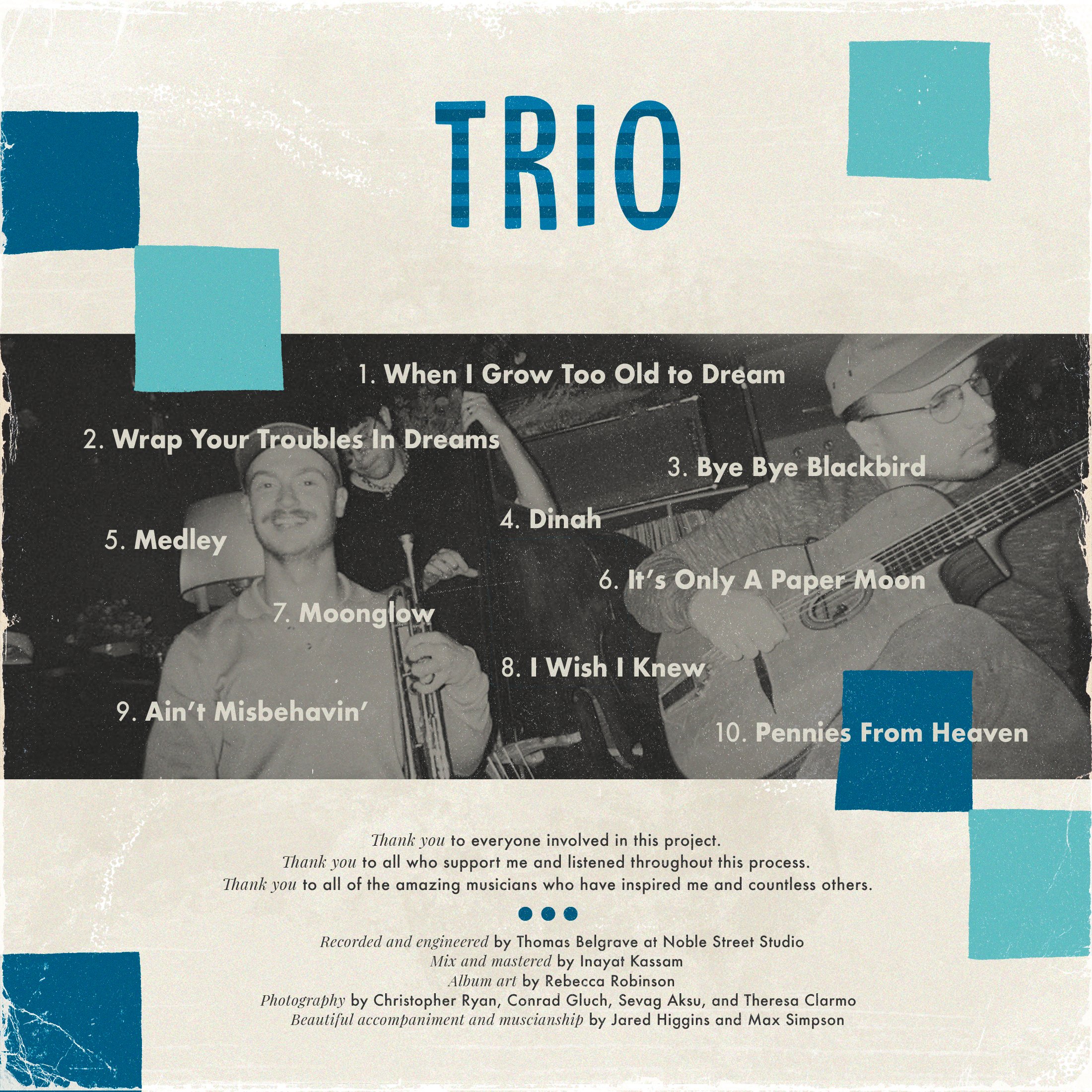 Design for back cover of physical CD