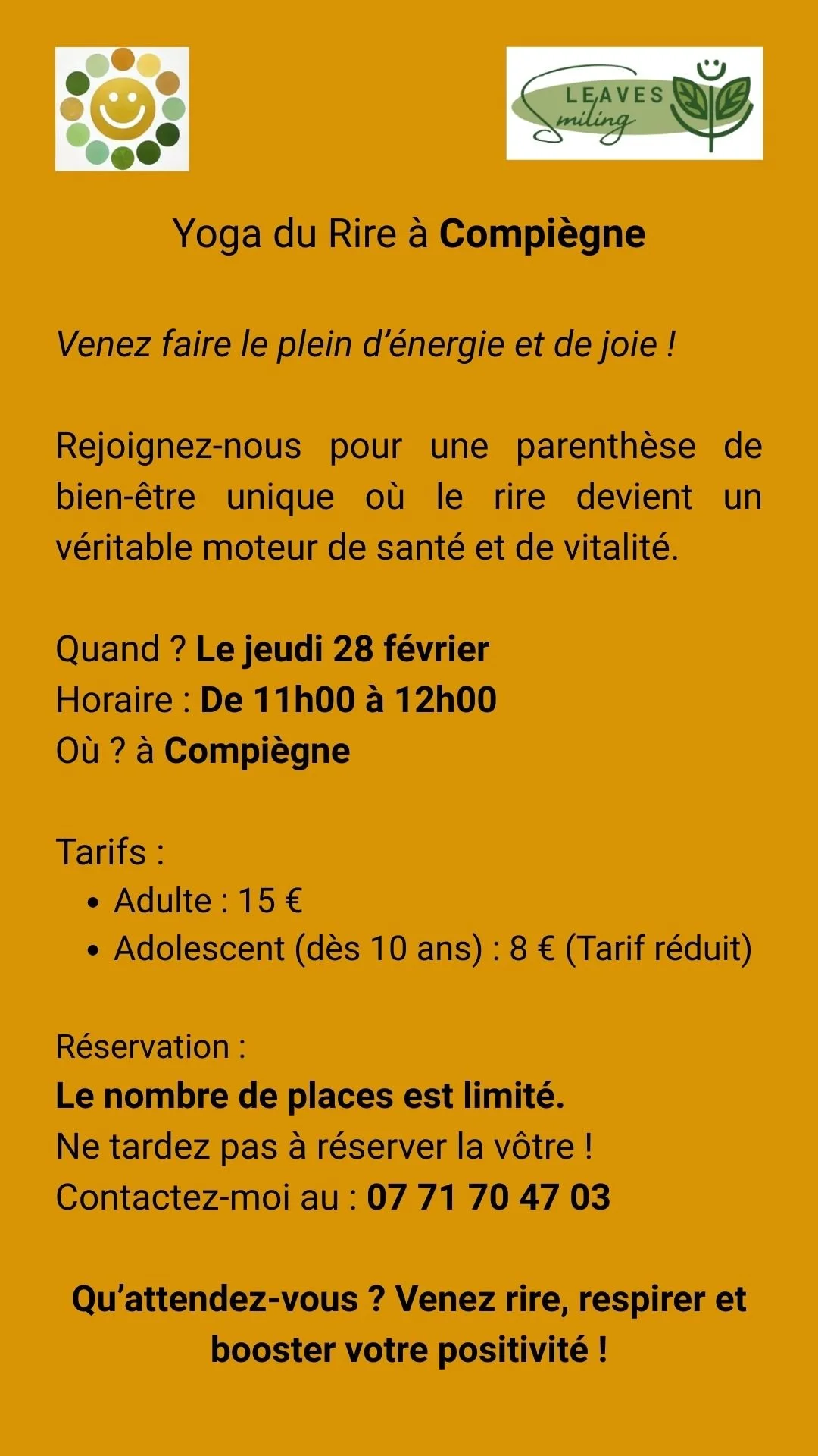 Atelier de Yoga du Rire – Retrouver la joie et l’énergie du bien-être