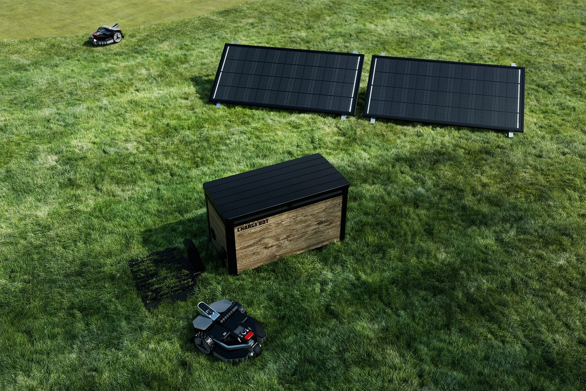 Power Your Autonomous Mowers Anywhere. Meet ChargeBot Caddy!