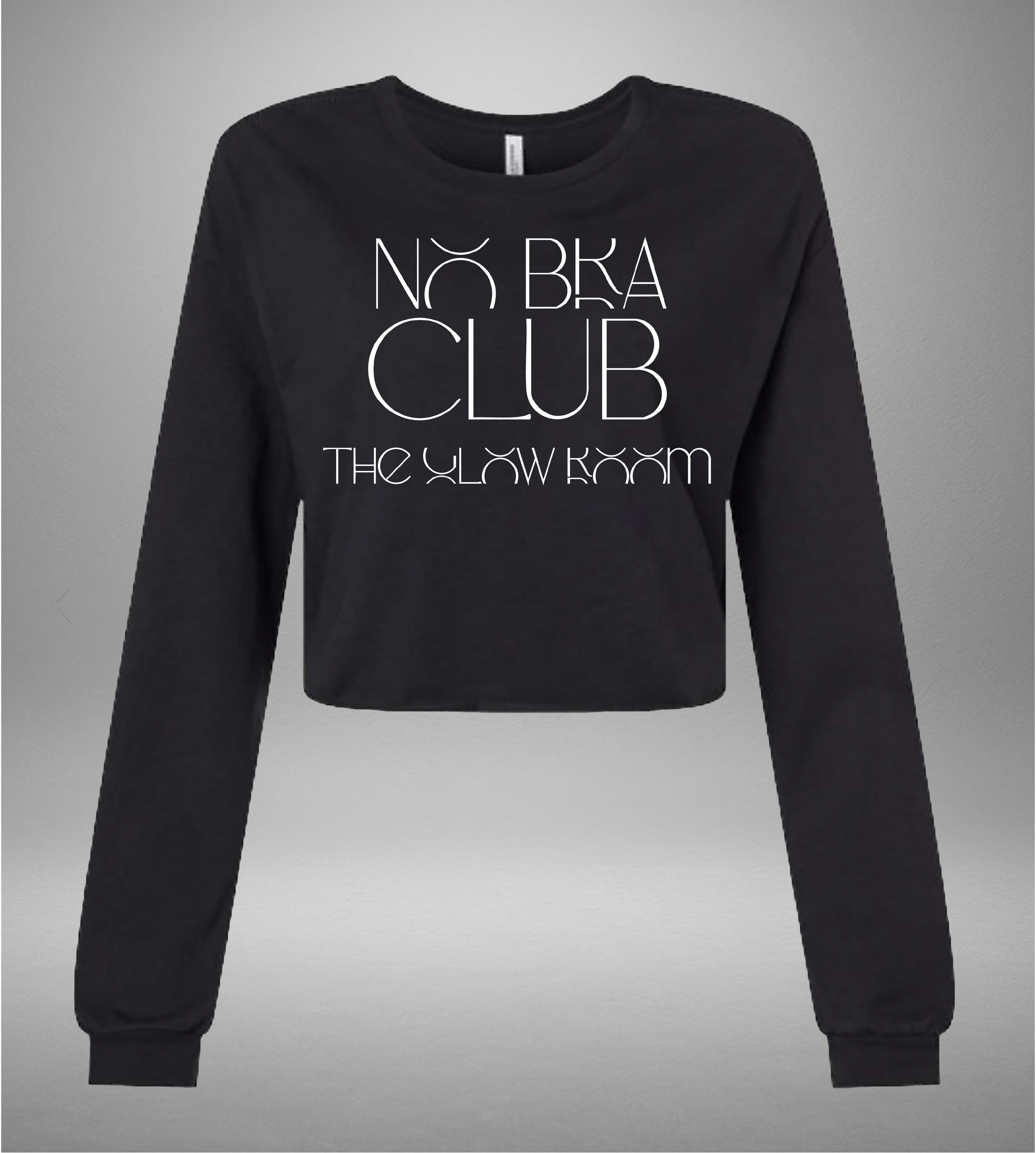 No Bra Club Crop Sweatshirt Front.png