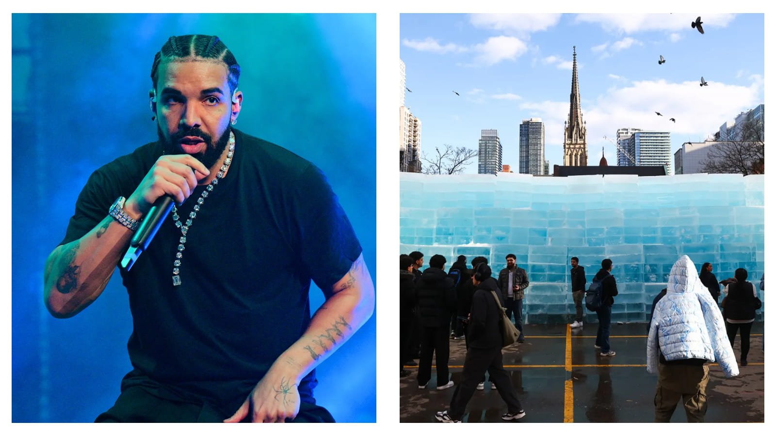 Drake Ice Pyramif Drake’s ‘ICEMAN’ structure explained: How the cryptic art installation ...