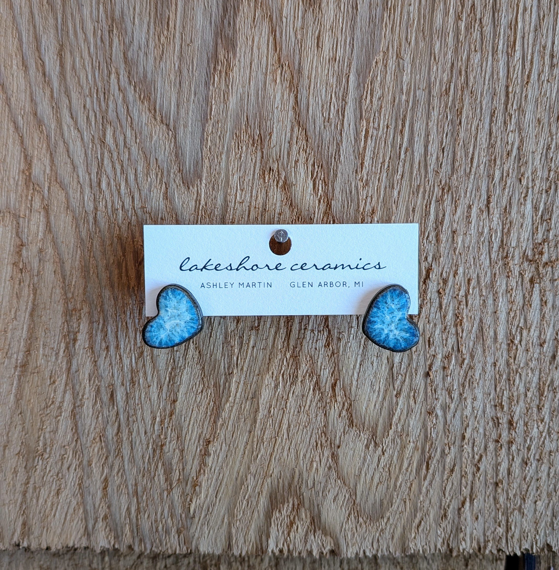 frozen shore heart earrings