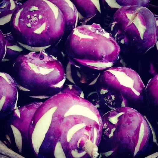 Kohlrabi Slaw with Peanut Sauce