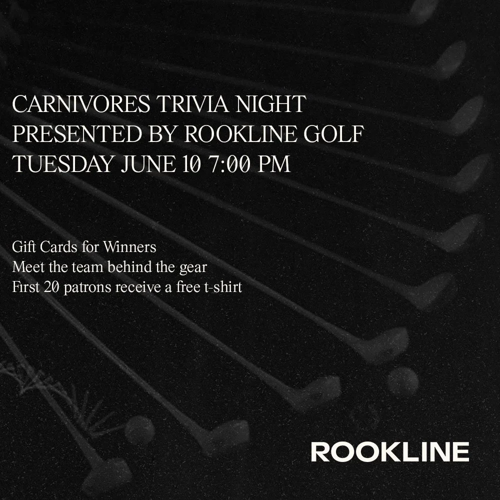 Ad asset for our event at Carnivore's