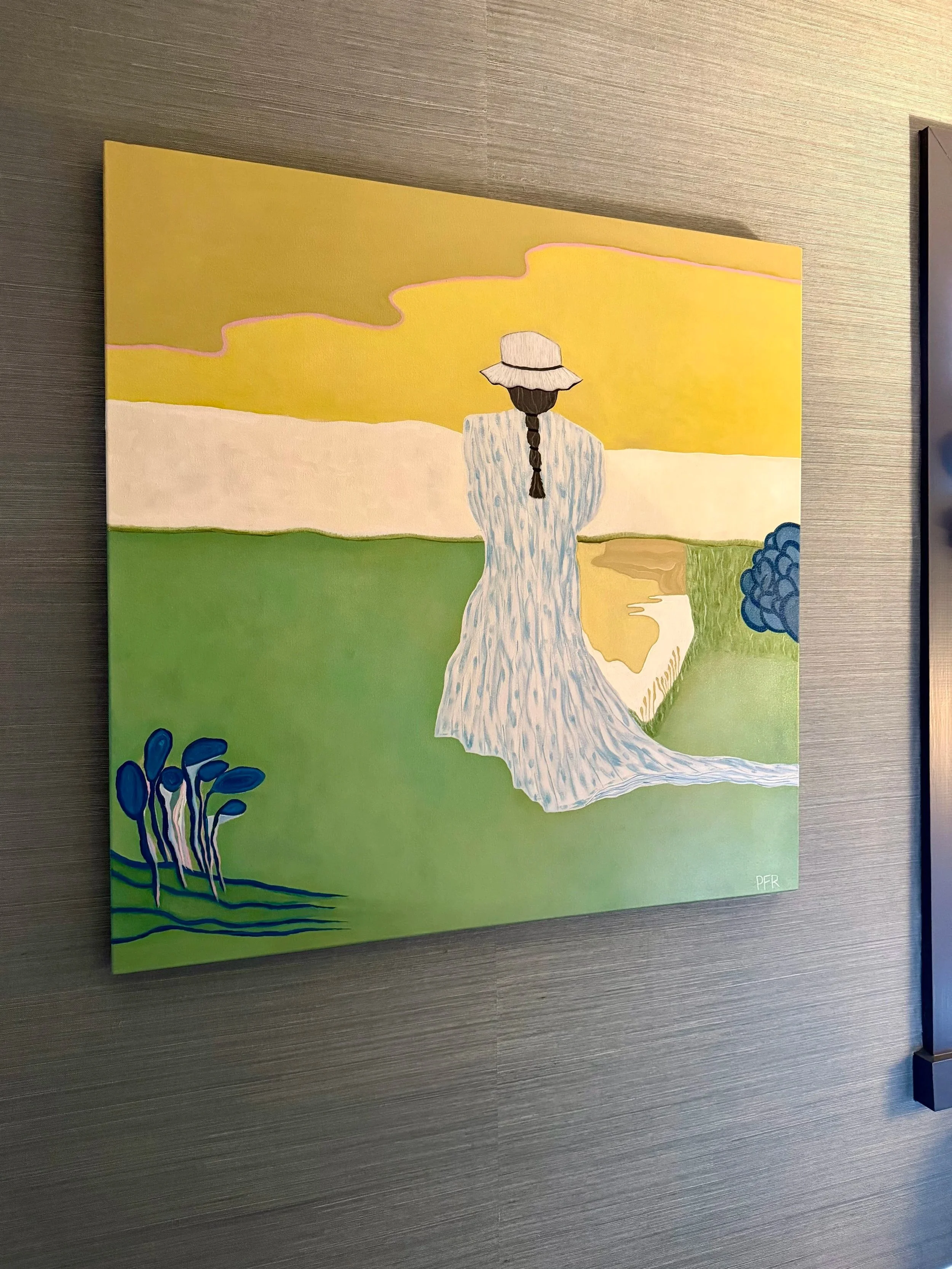 "Woman with Braid", 40 x 40 inches, oil on canvas, 2025. SOLD