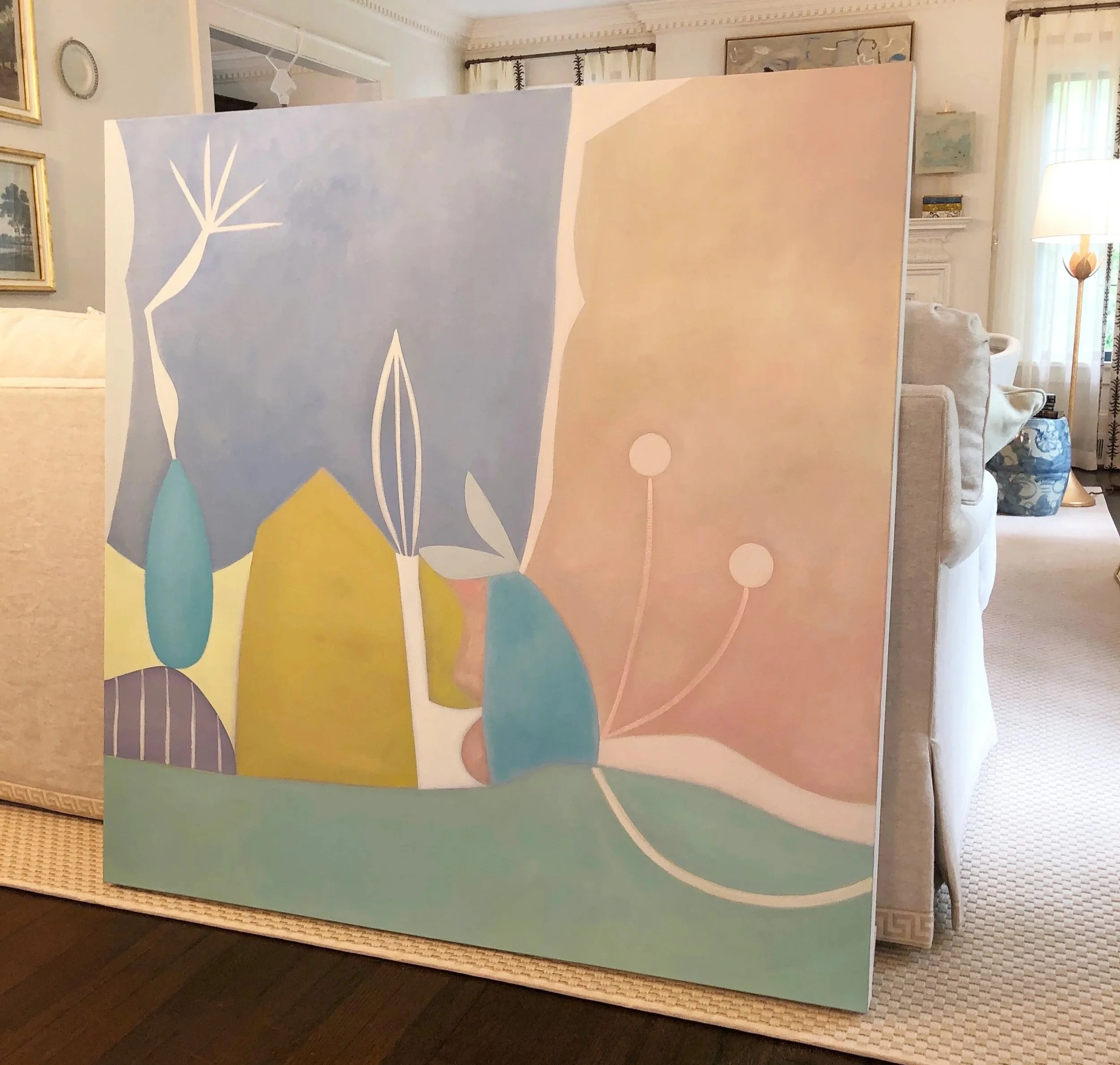 "Pasadena", 60 x 60 inches, oil on canvas, 2021. SOLD