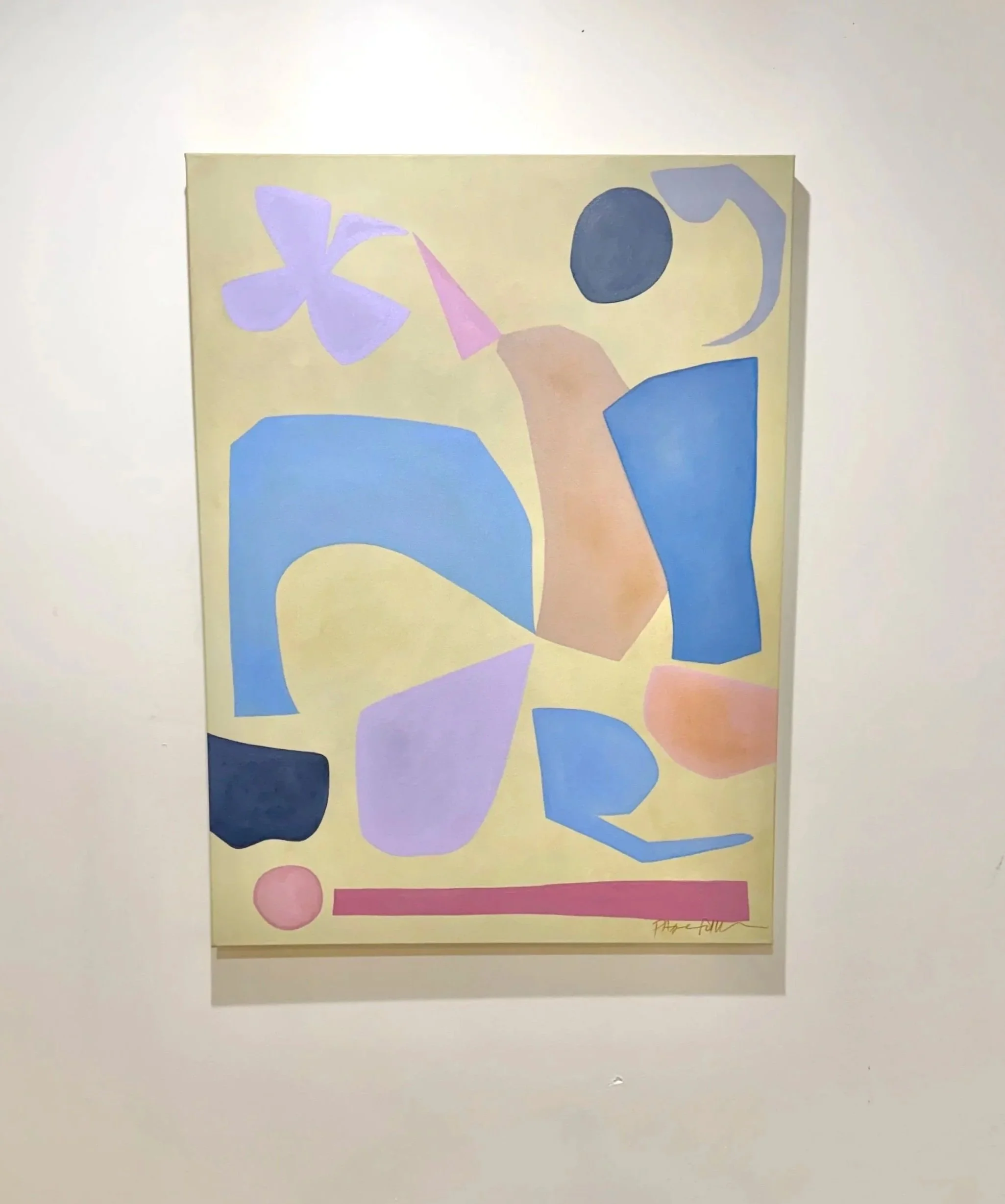 "Floral Stretch", 30 x 40 inches, oil and acrylic on canvas, 2026. AVAILABLE