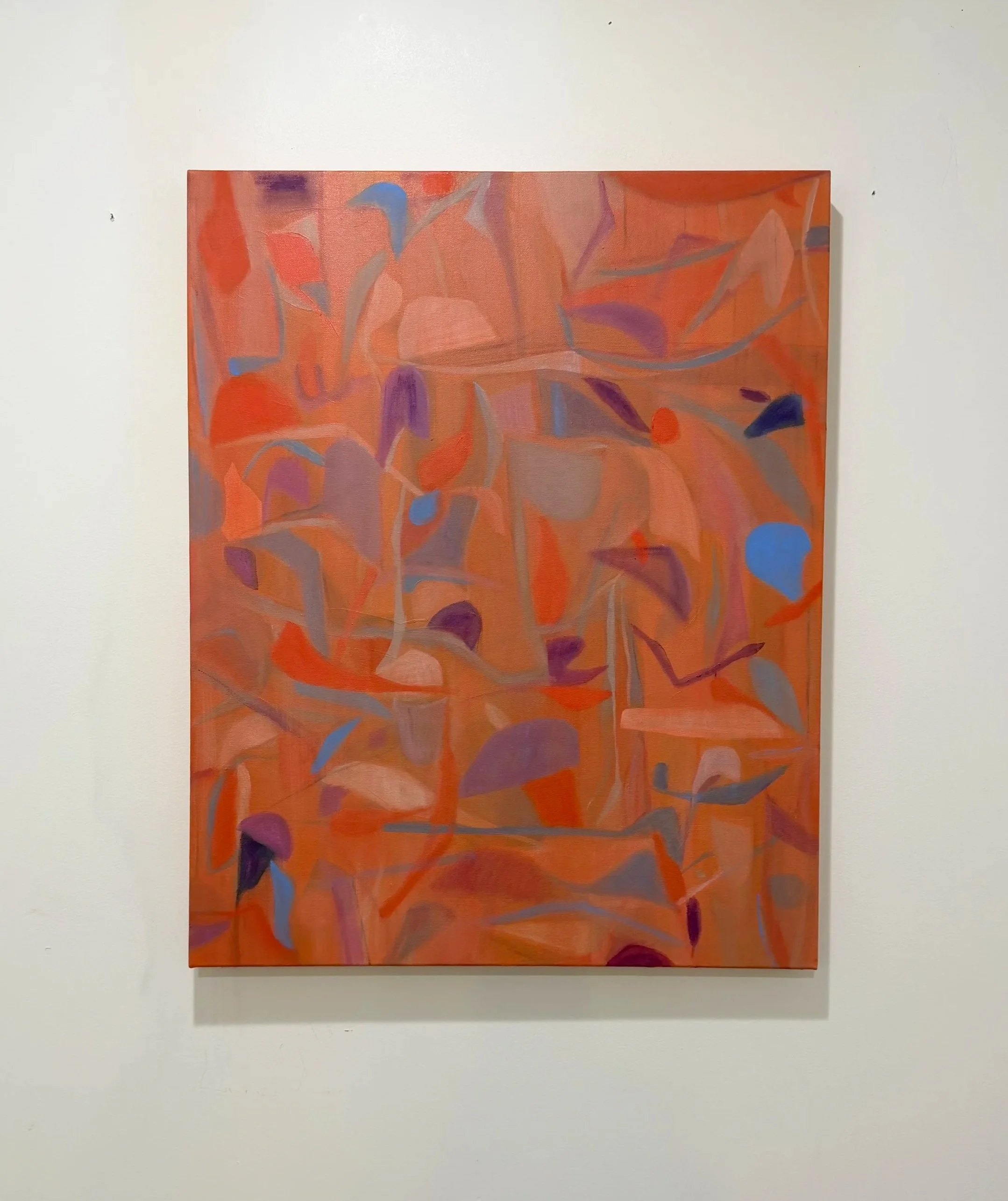 "Free Flow 1", 24 x 30 inches, oil and acrylic on canvas, 2026. AVAILABLE