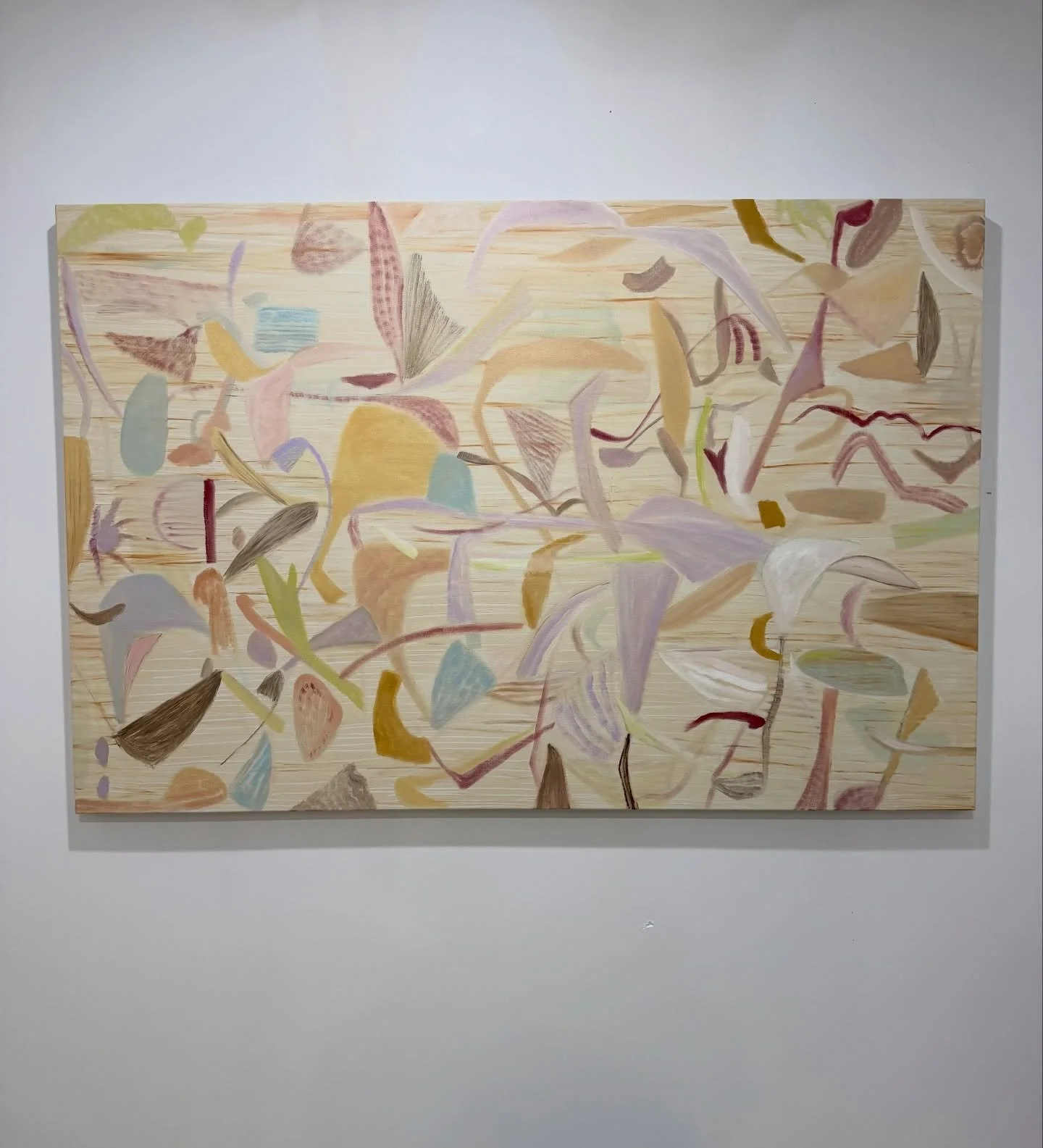 I asked and you voted on the name of this work: &ldquo;Shape Shift&rdquo;, 40 x 60 inches, oil on canvas, 2026. One of many new pieces arriving to @anneneilsonfineart soon!! 🤍✨

www.paigefollmann.com 

#paigefollmann #contemporaryart