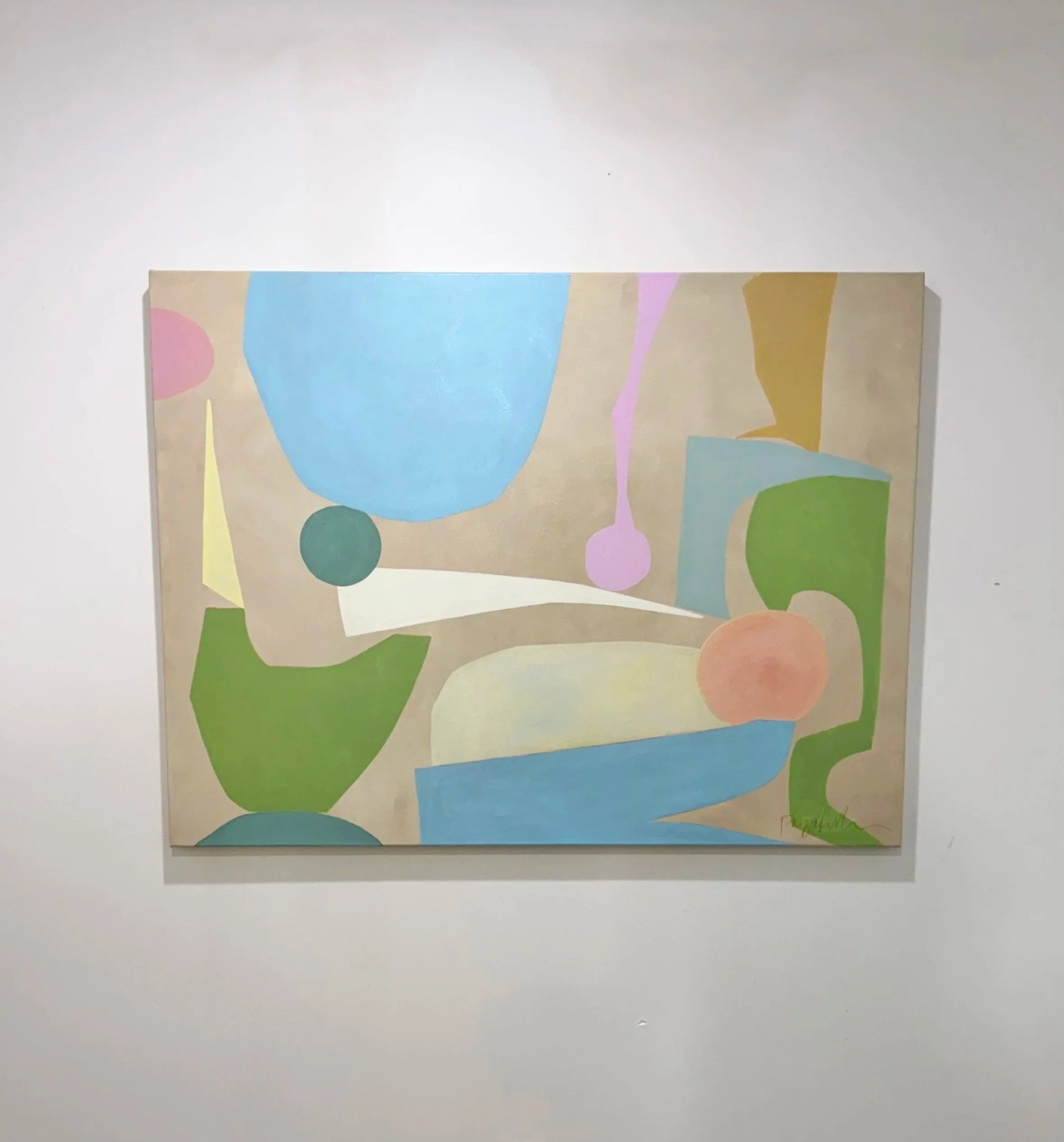 "Via Mizner", 36 x 48 inches, oil and acrylic on canvas, 2026. AVAILABLE