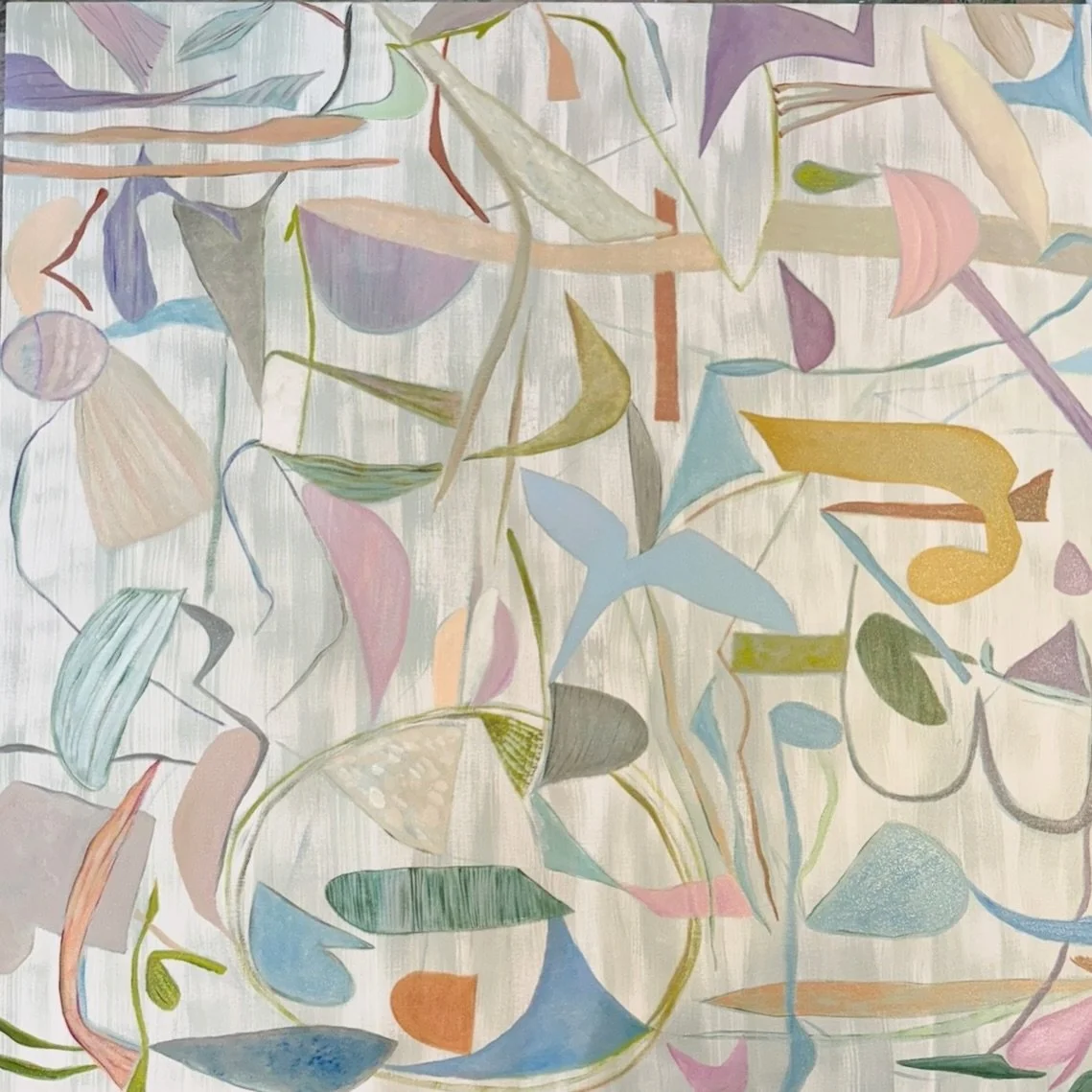 Detail shot of &ldquo;Shape Shift 2&rdquo;, 40 x 40 inch, oil on canvas - available via @anneneilsonfineart 💗

#paigefollmann #contemporaryart