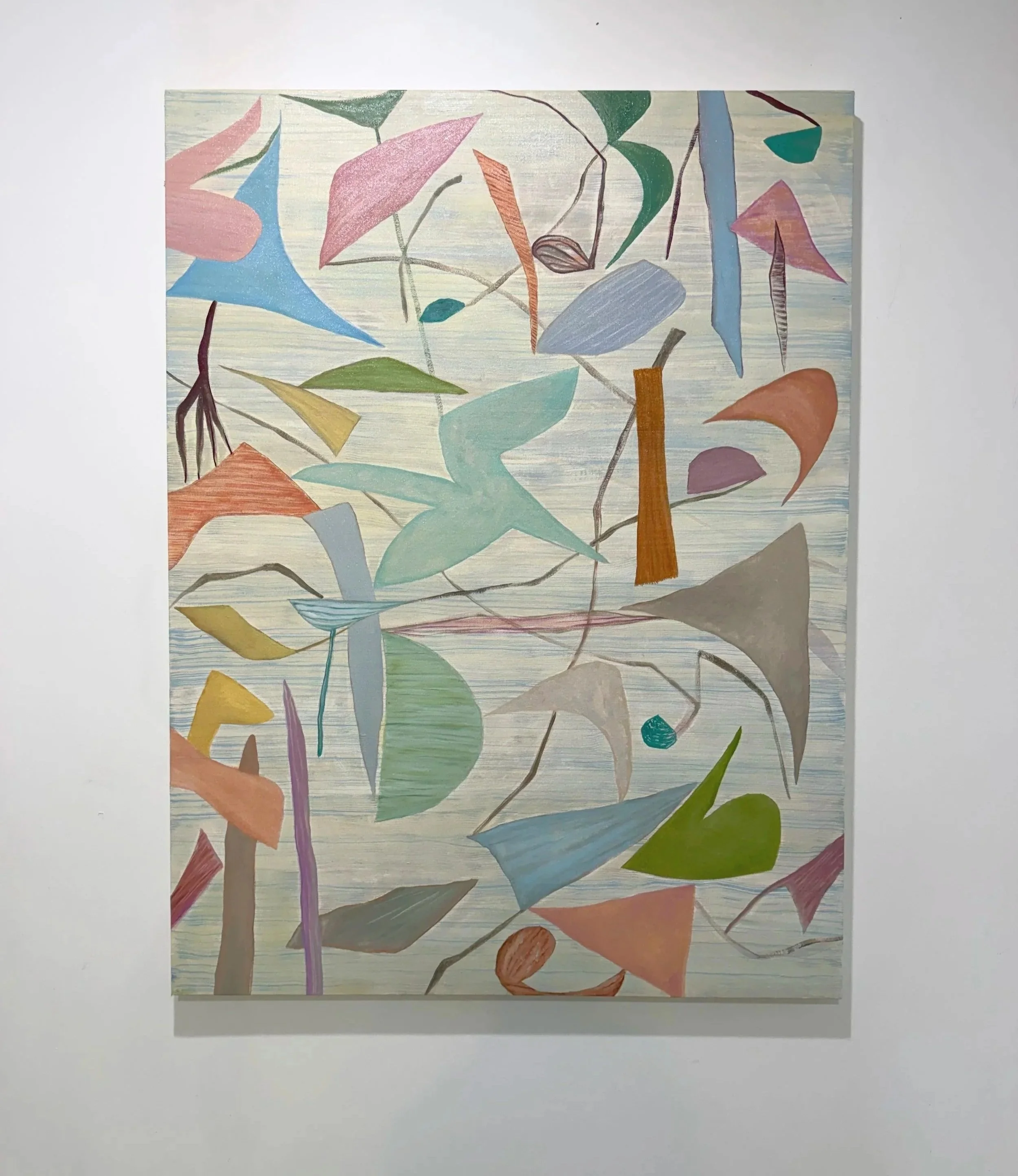 "Shape Shift 3", 30 x 40 inches, oil on canvas, 2026. AVAILABLE