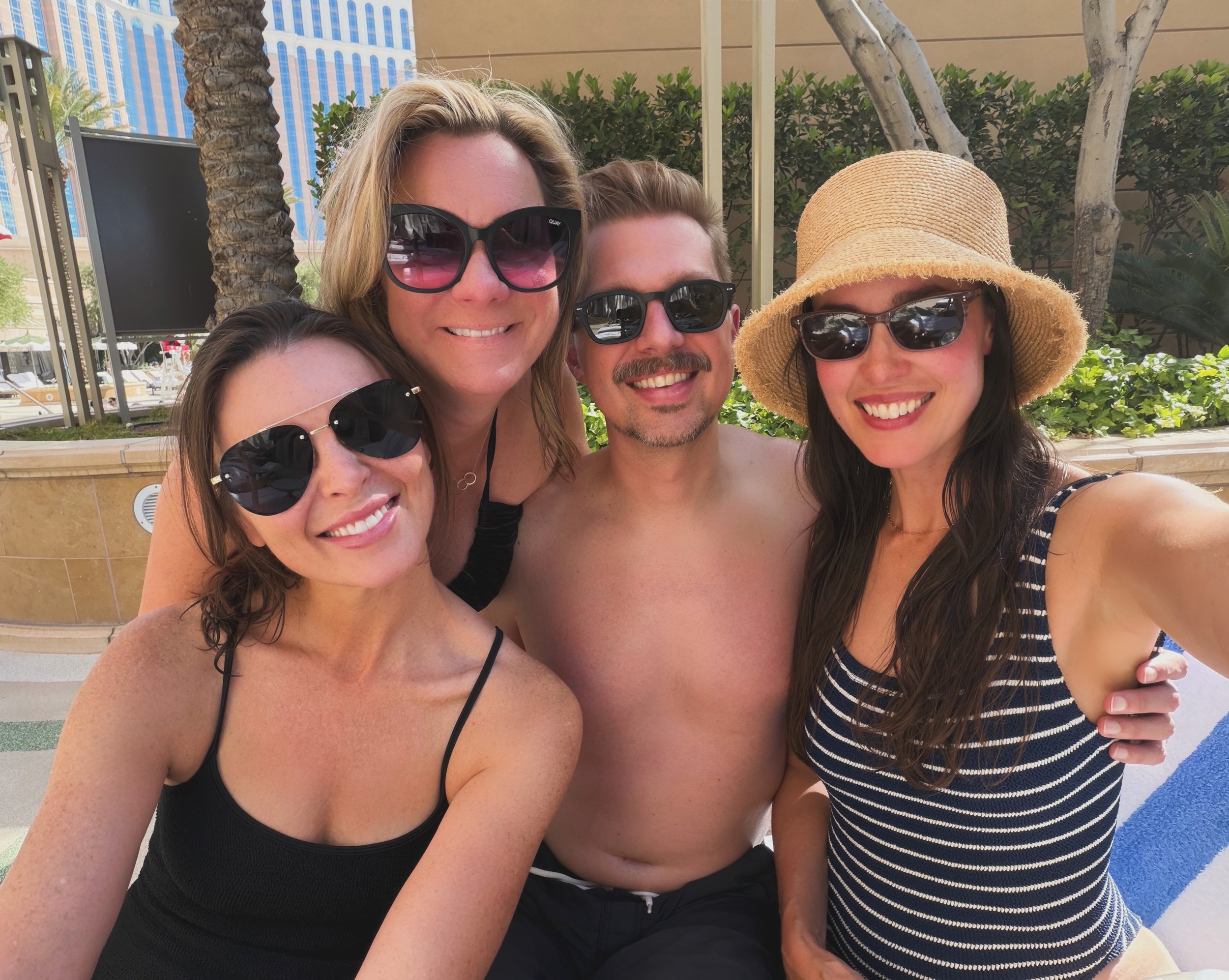 30 years of friendship. Now we live in 4 different cities - Charleston, LA, Dallas and San Francisco - but always here for a reunion in Vegas to see @nodoubt 🏁🍊