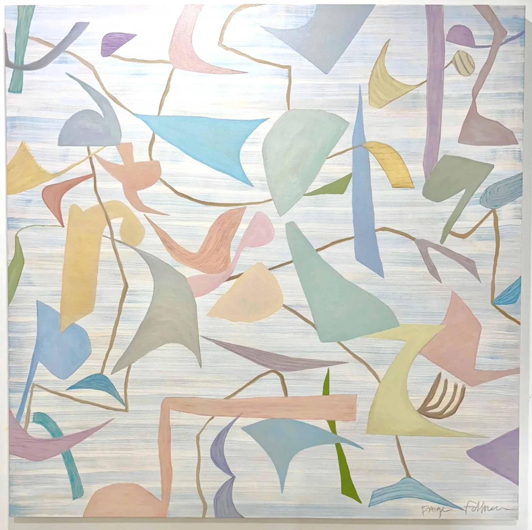 "Shape Shift 4", 48 x 48 inches, oil on canvas, 2026. AVAILABLE