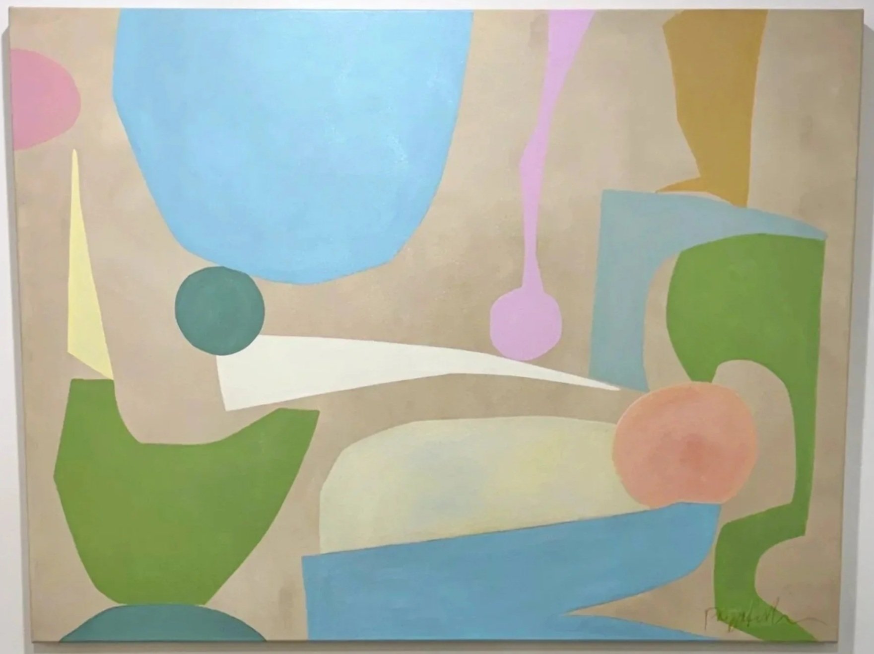 "Via Mizner", 36 x 48 inches, oil and acrylic on canvas, 2026. AVAILABLE