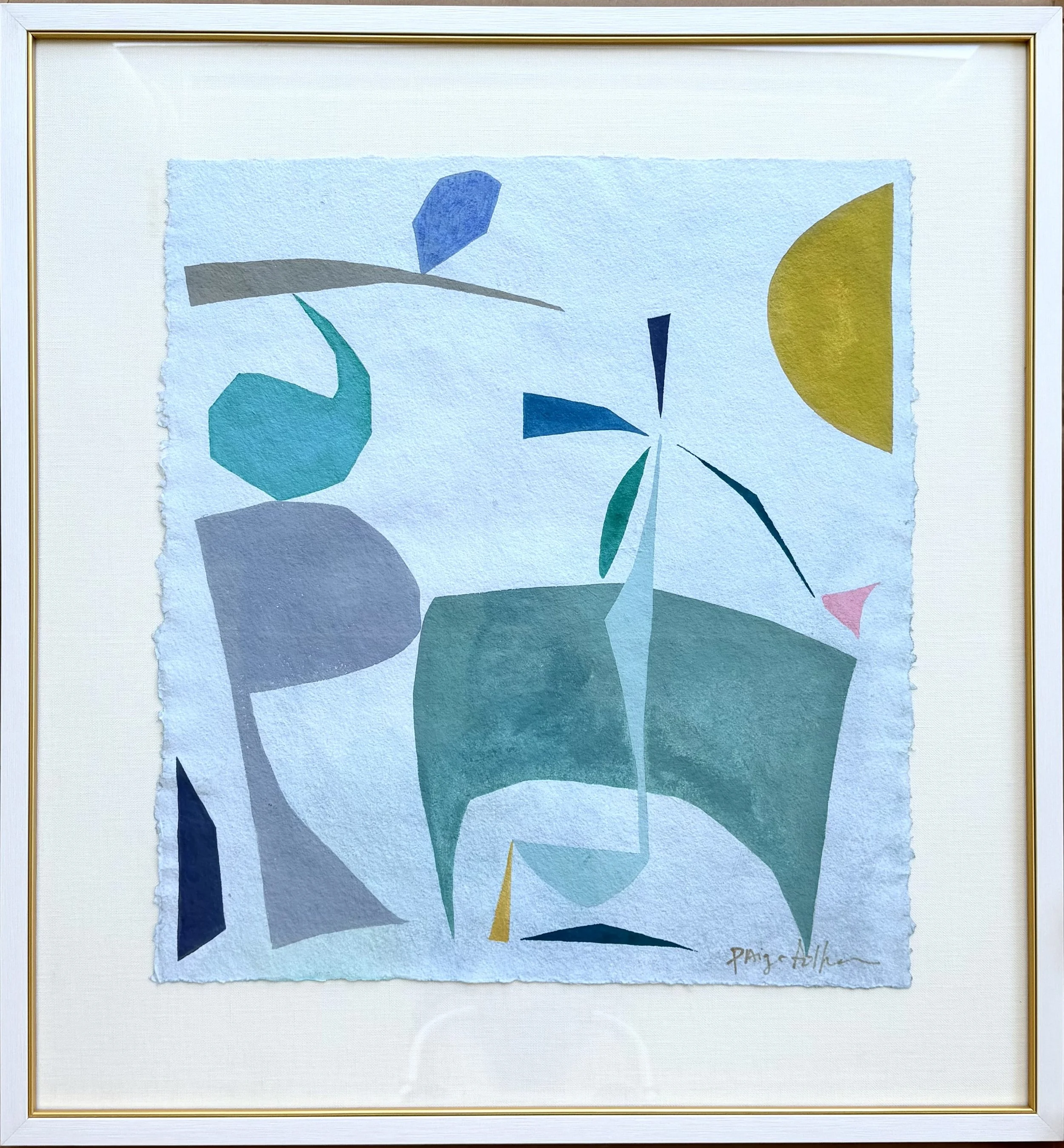 "Rosette 3", 33 x 34 inches framed, mixed media on handmade paper, coming soon to Anne Neilson Fine Art.