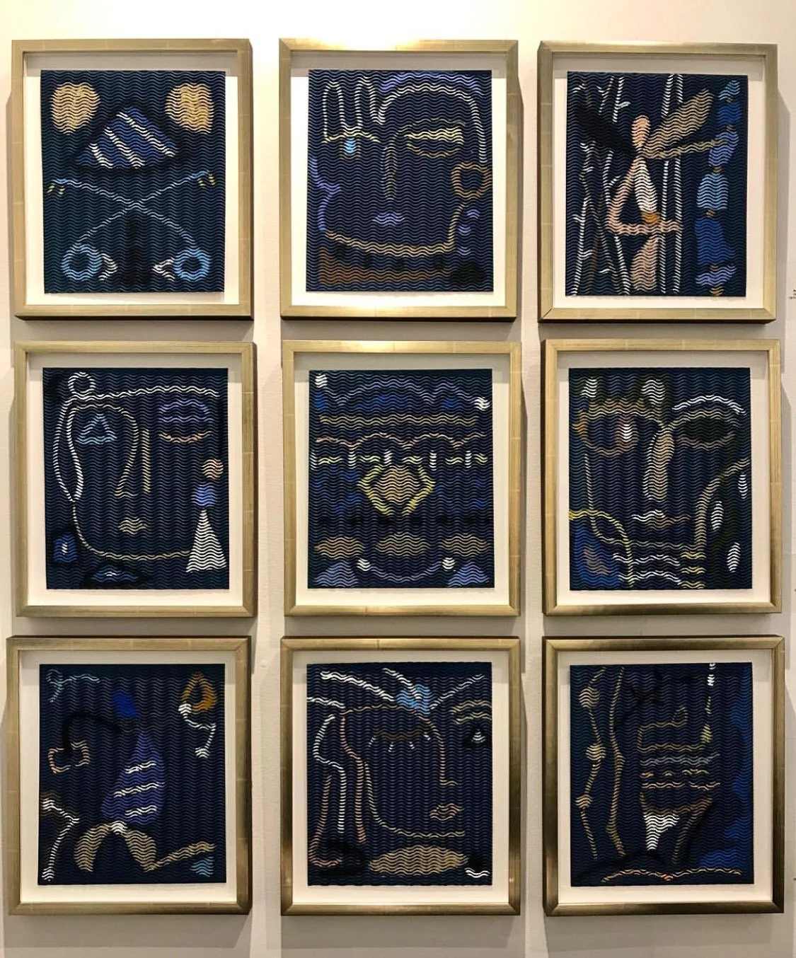 "Art on Paper Quogue", mixed media on corrugated paper, 2018. SOLD