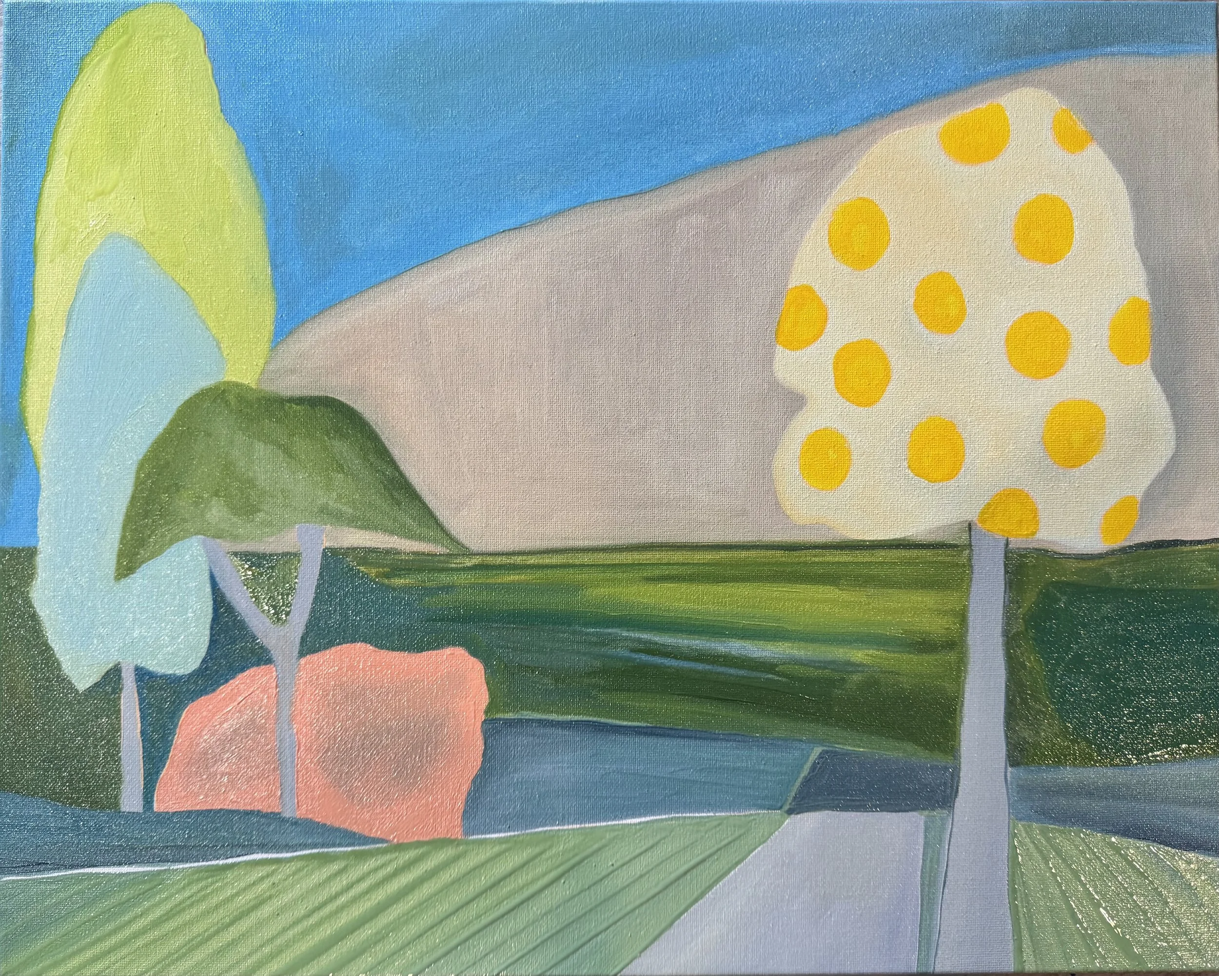 "Happy Hills 2", 16x20, 2025