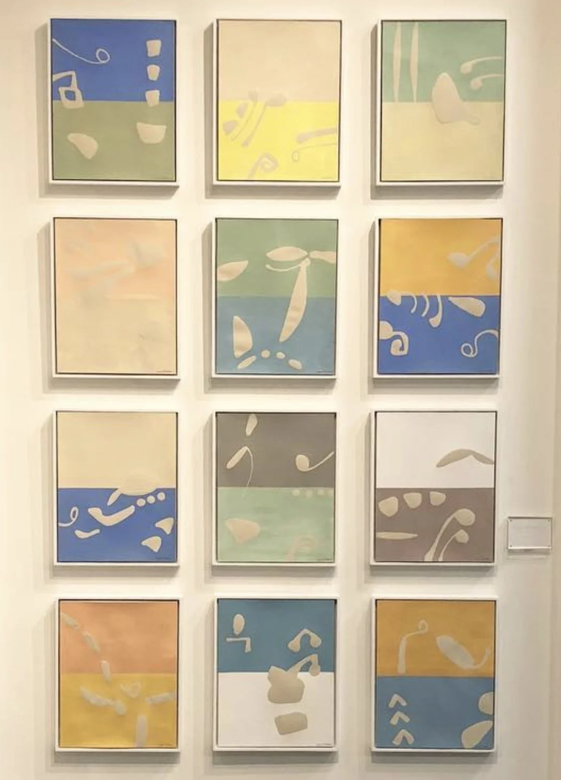 "Colorblocked Scenes", 9 x 12 inches, mixed media on paper mounted on canvas, 2020. SOLD