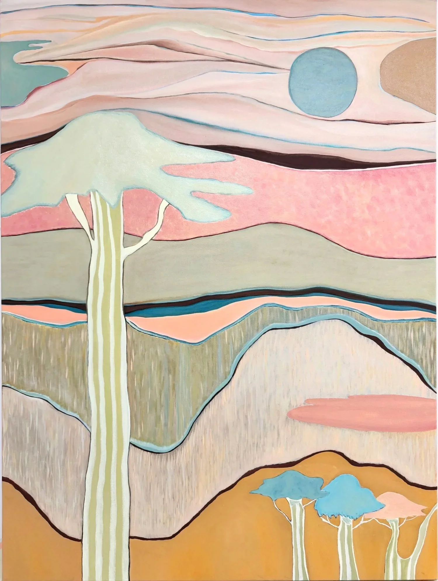 “Sahara Cypress”, 36 x 48, oil on canvas. 2025. AVAILABLE