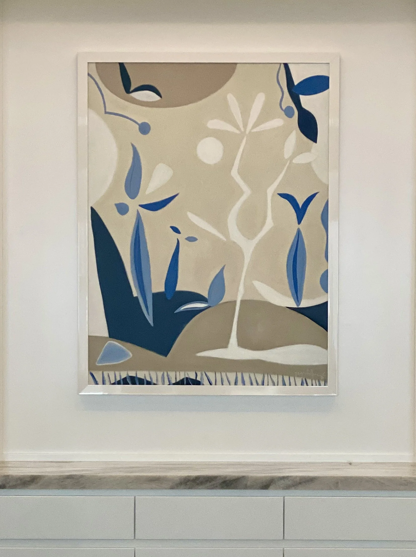 "Palm Beach Scene", 36 x 48 inches, oil and acrylic on canvas, 2020. SOLD