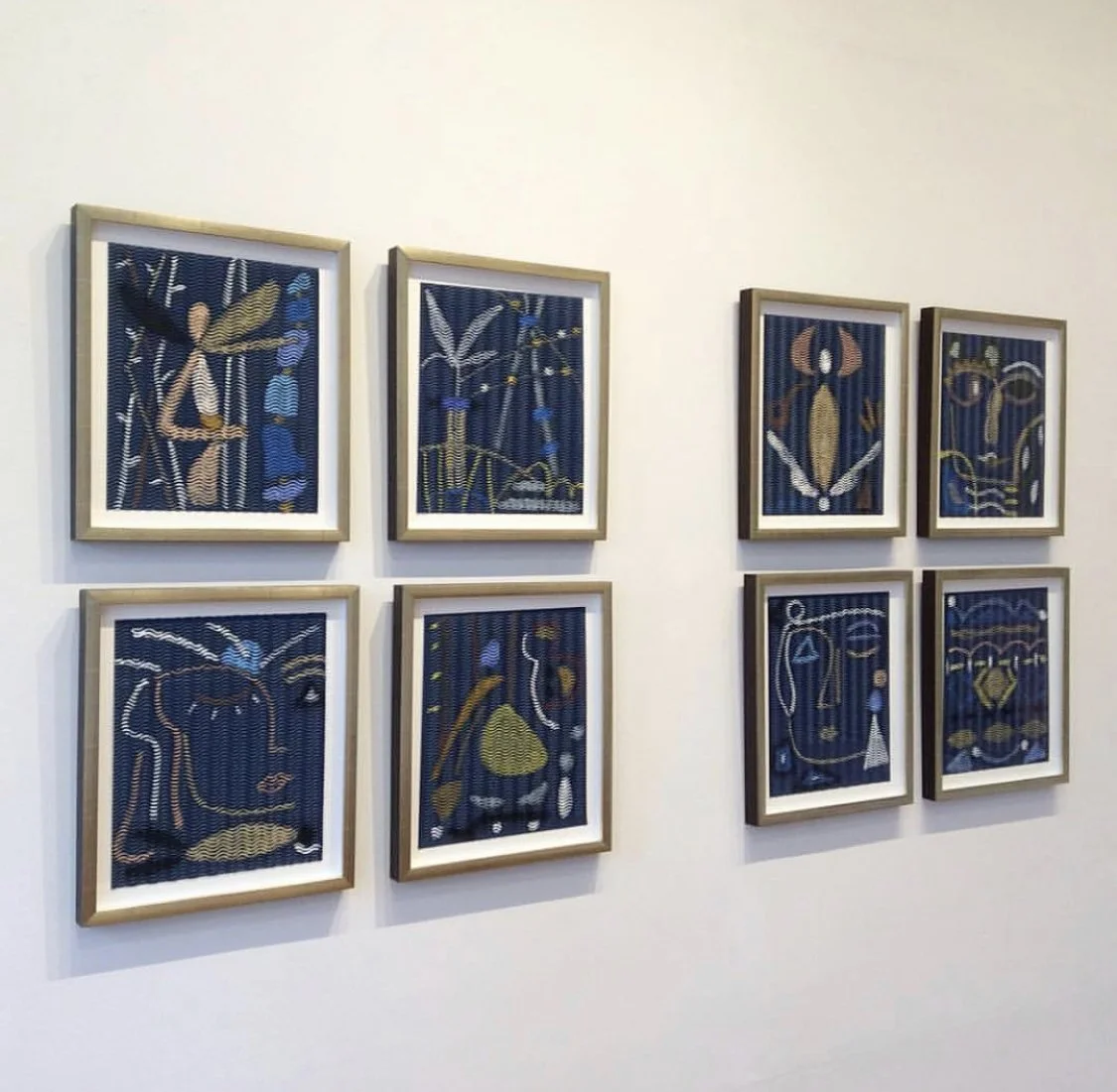 "Quogue Papers 2", mixed media on corrugated paper, 2018. SOLD