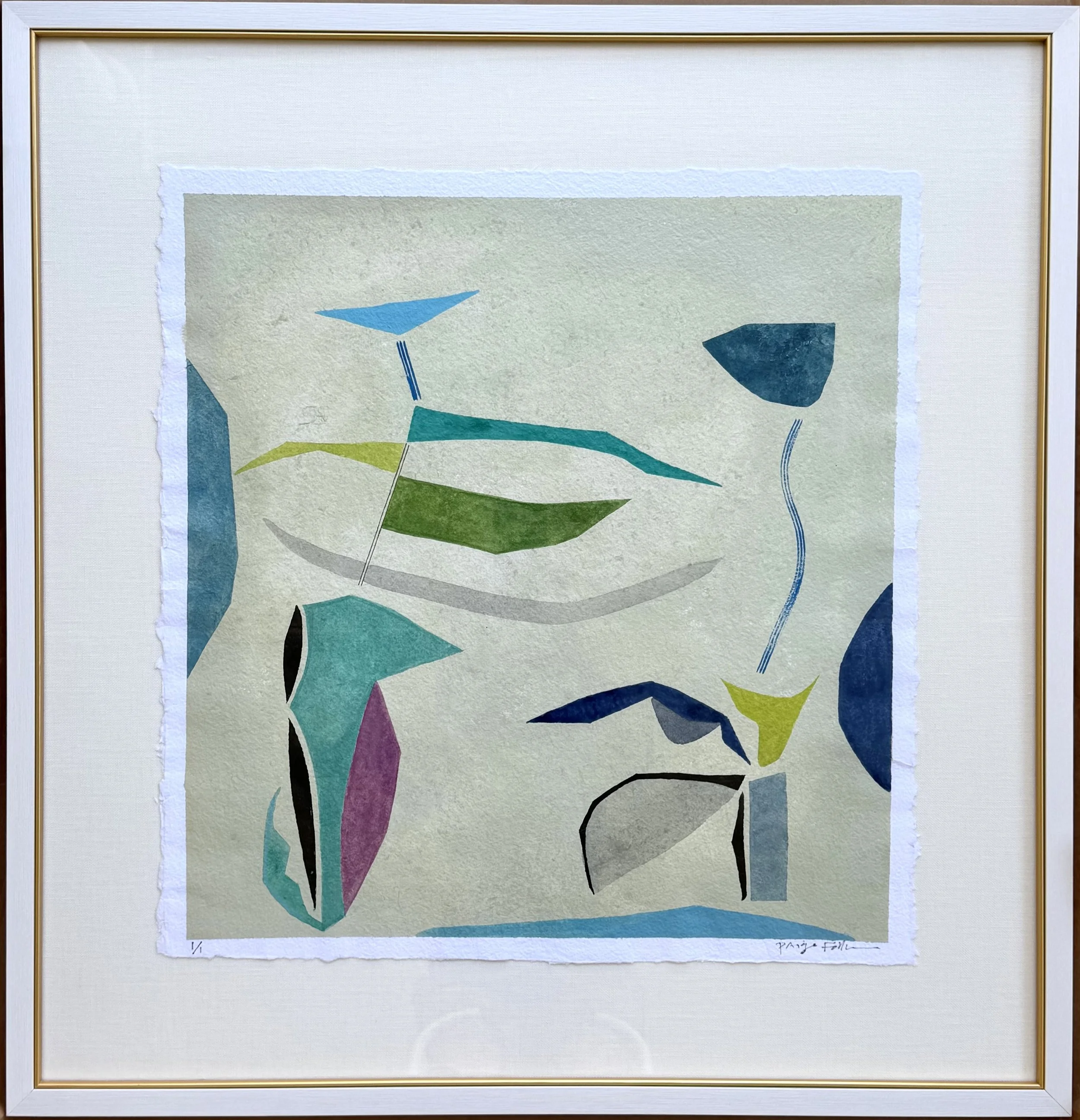 "Tropism 2", 33 x 34 inches, mixed media on handmade paper, coming soon to Anne Neilson Fine Art.