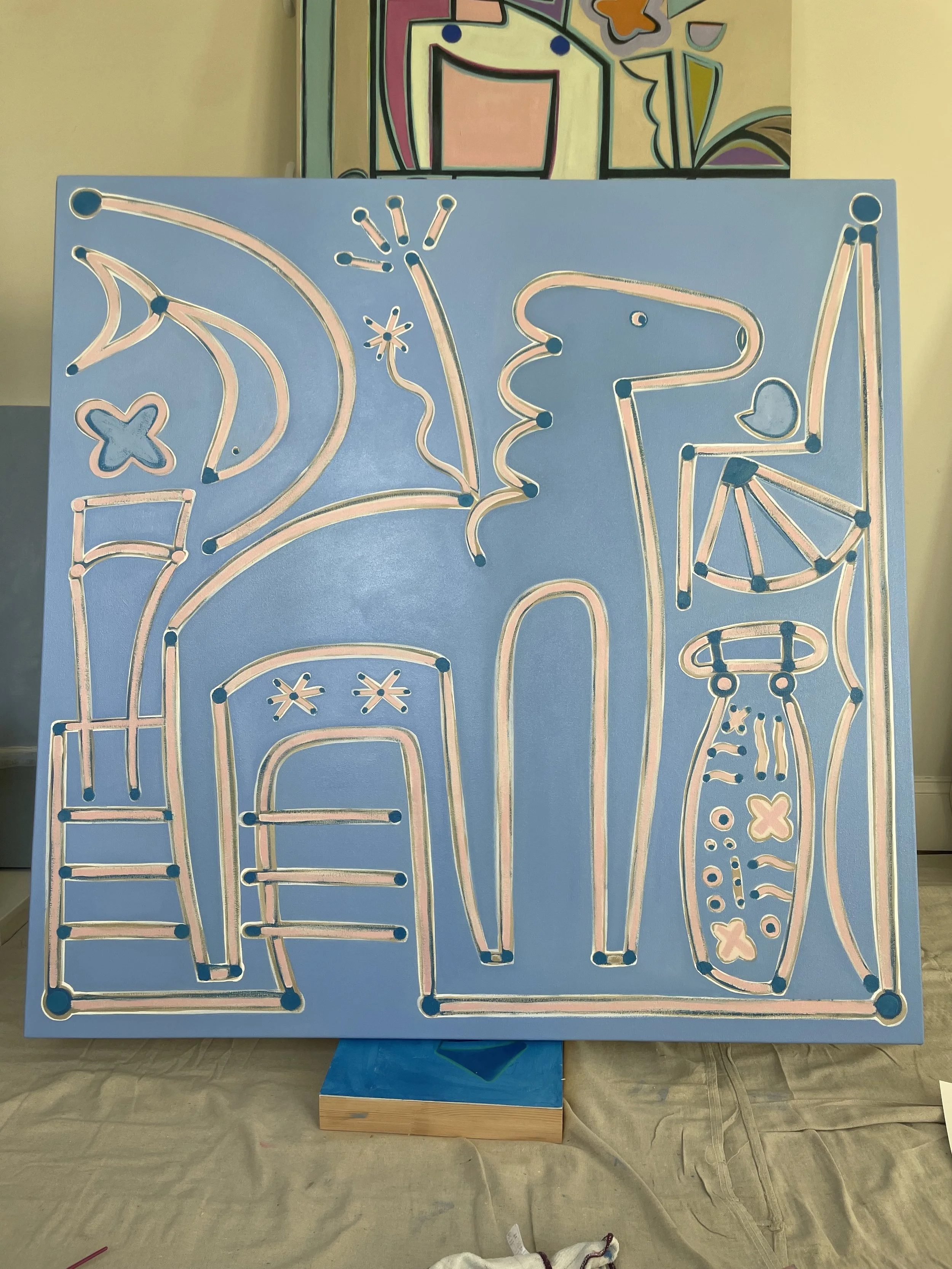 "West Horse", 48 x 48 inches, oil on canvas, 2023. AVAILABLE