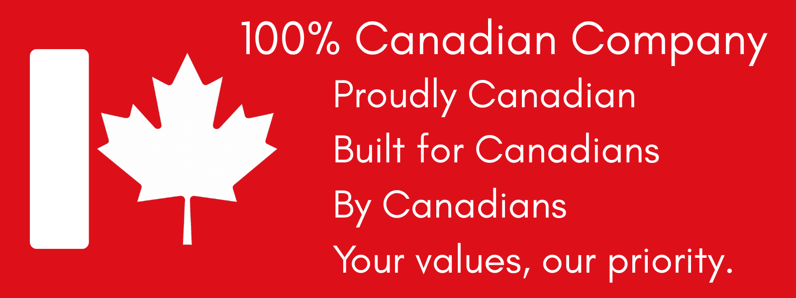 Maple leaf icon showing a 100 percent Canadian company for online tax filing Canada.