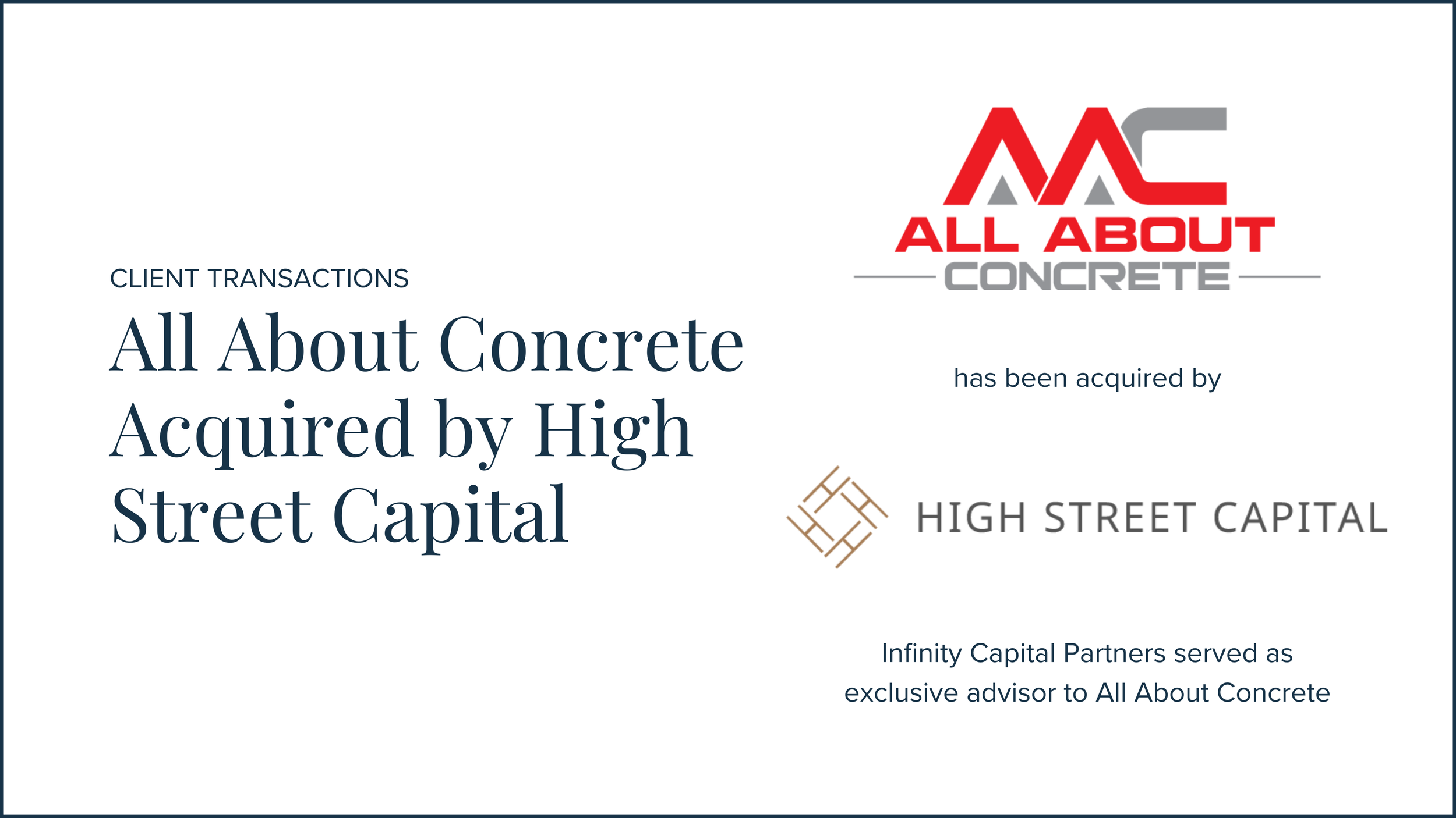All About Concrete Acquired by High Street Capital