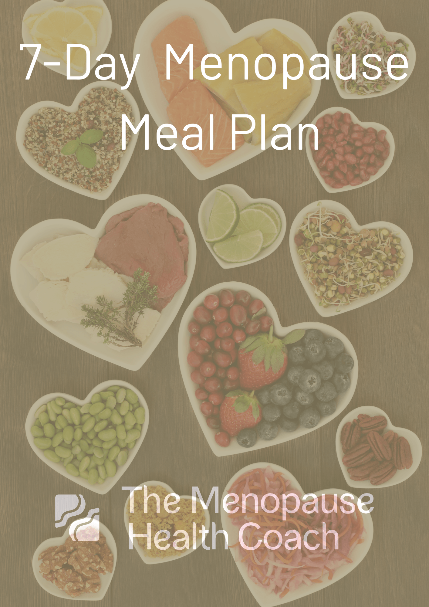 picture of heart shaped bowls wull of healthy nutricious different food