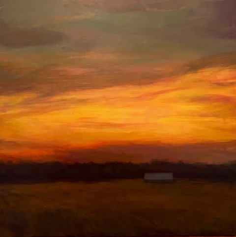 Evening Storm acrylic on canvas 37.5" x 37.5"