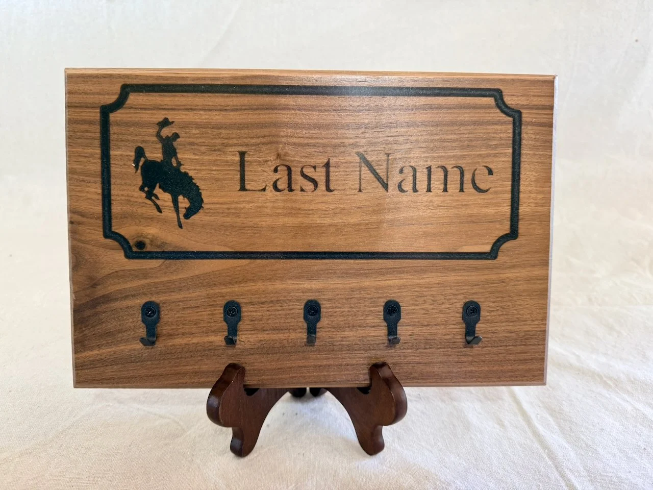 Walnut BH&R key rack