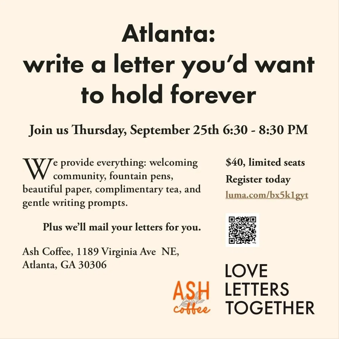 Love Letters Together: Atlanta Letter Writing Experience