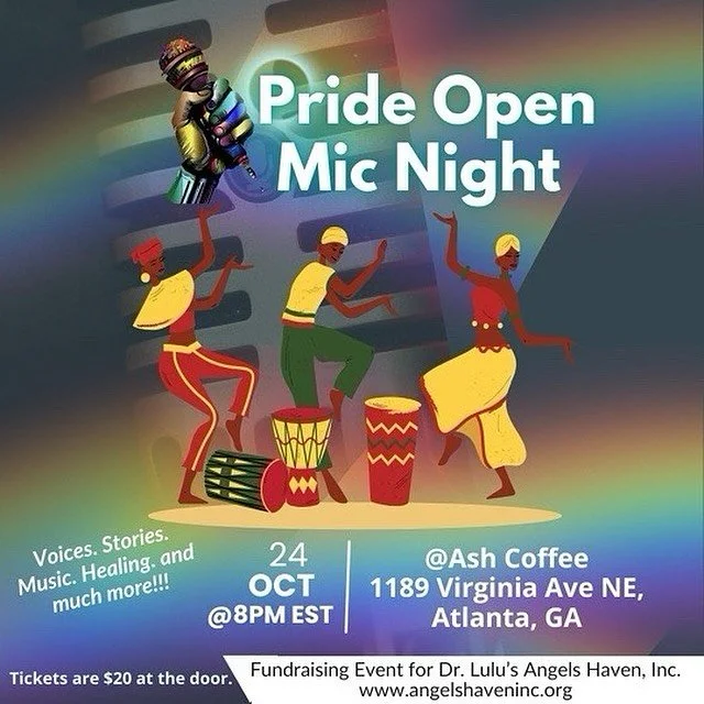 Dr.Lulu, @themomatrician 
is back on Wednesday, 10/24 with another fabulous Pride Open Mic Night at ASH! 

Purchase your tickets in advance or at the door for this amazing event!

❤️&zwj;🔥💫🎤