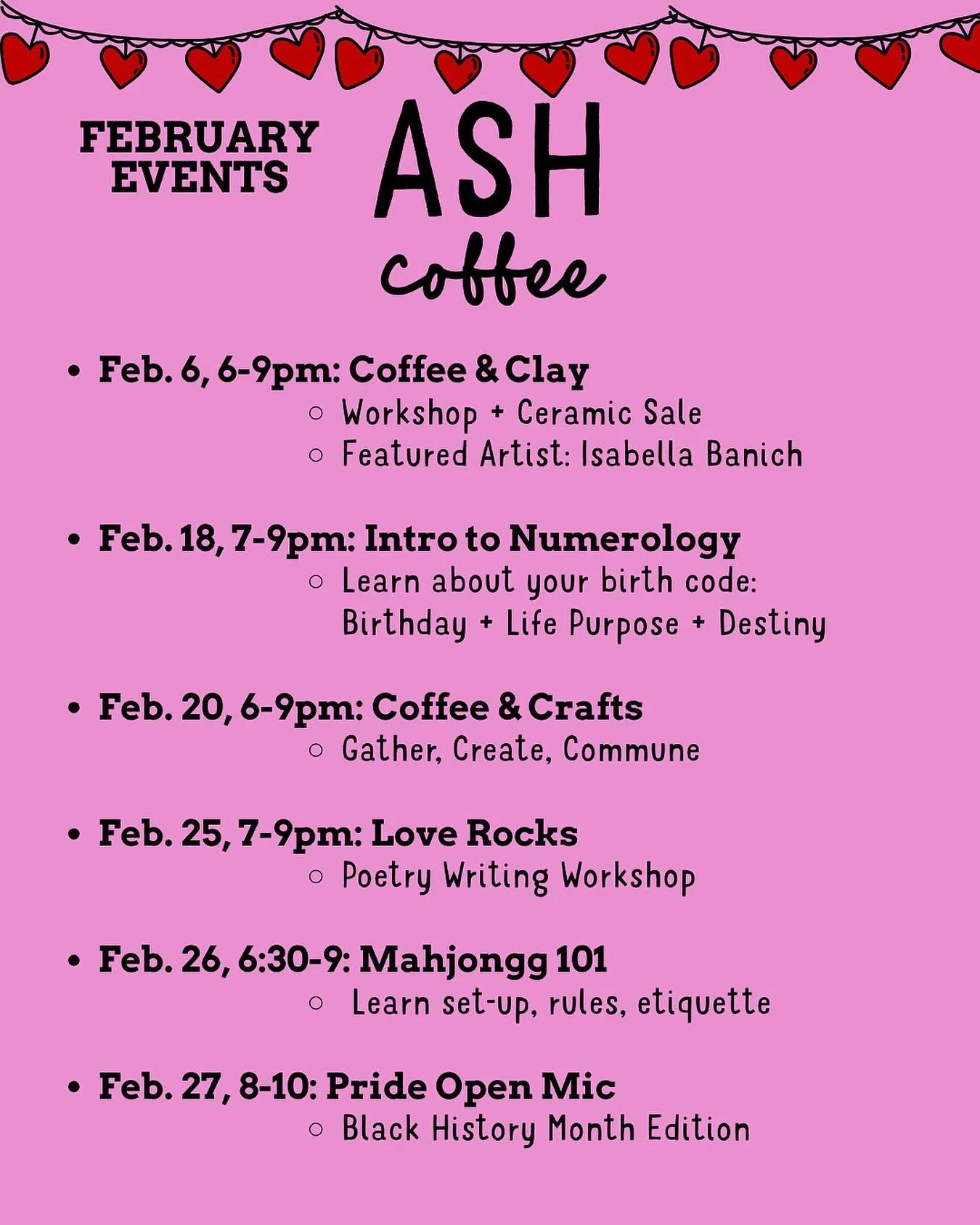 February Fun at ASH!!
🩷🤍❤️
