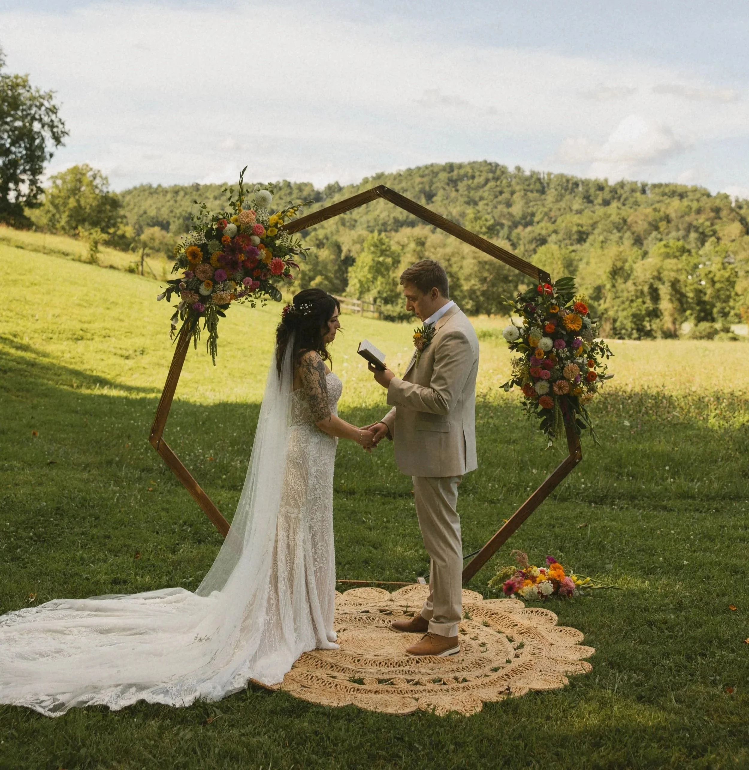 Elopement Arbor, Arbor swags from a la carte