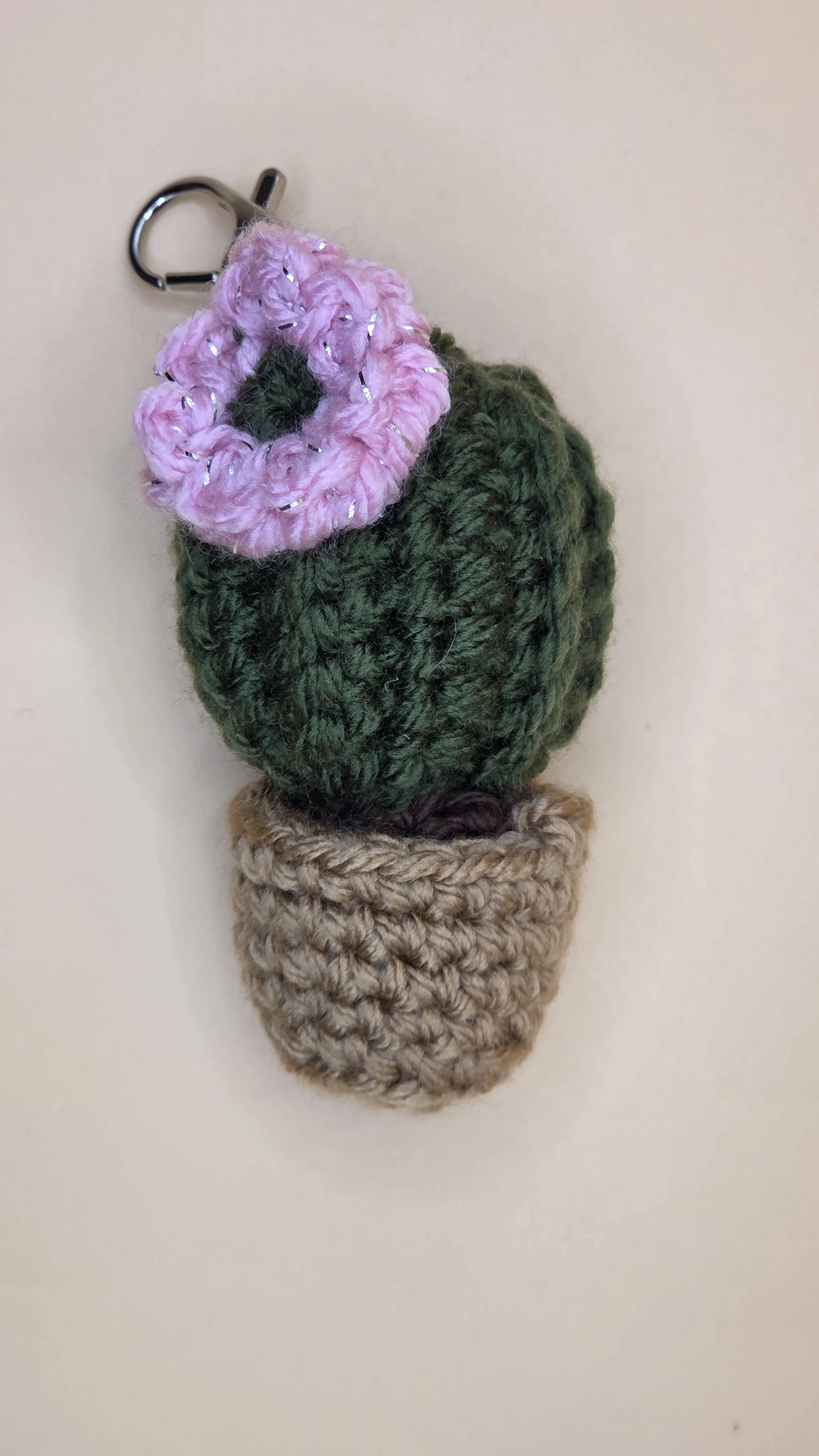 Crochet Cactus Keychain