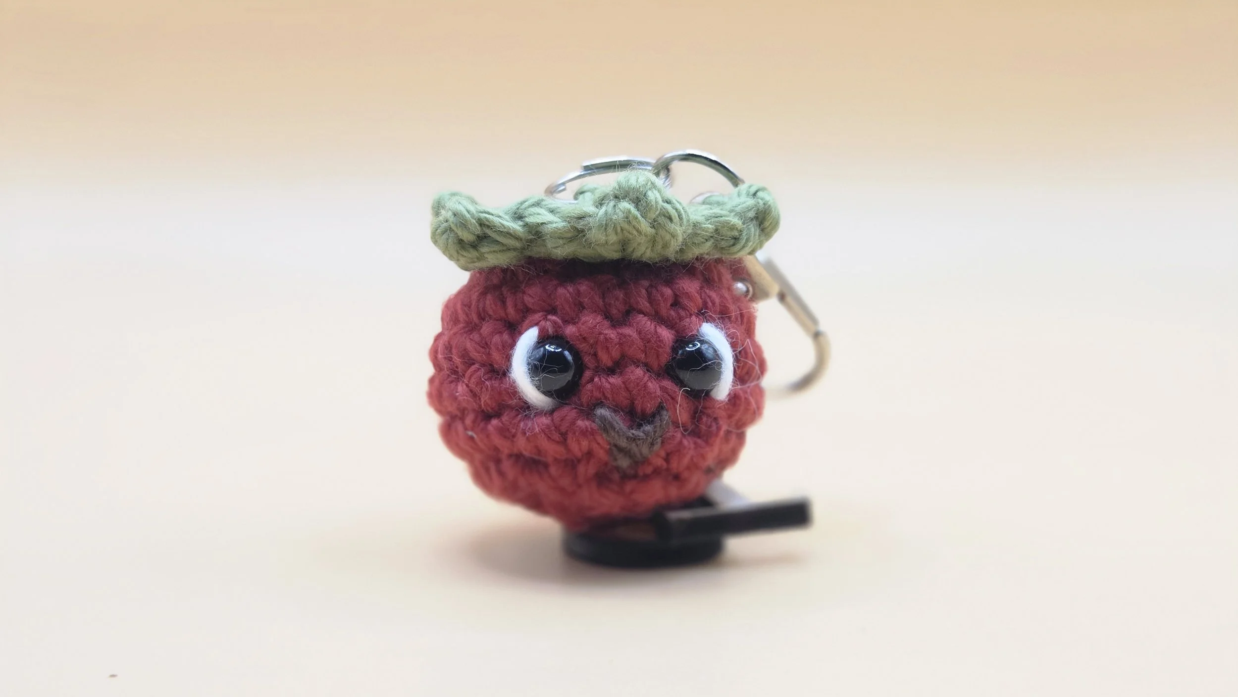 Crochet Cherry Tomato Keychain