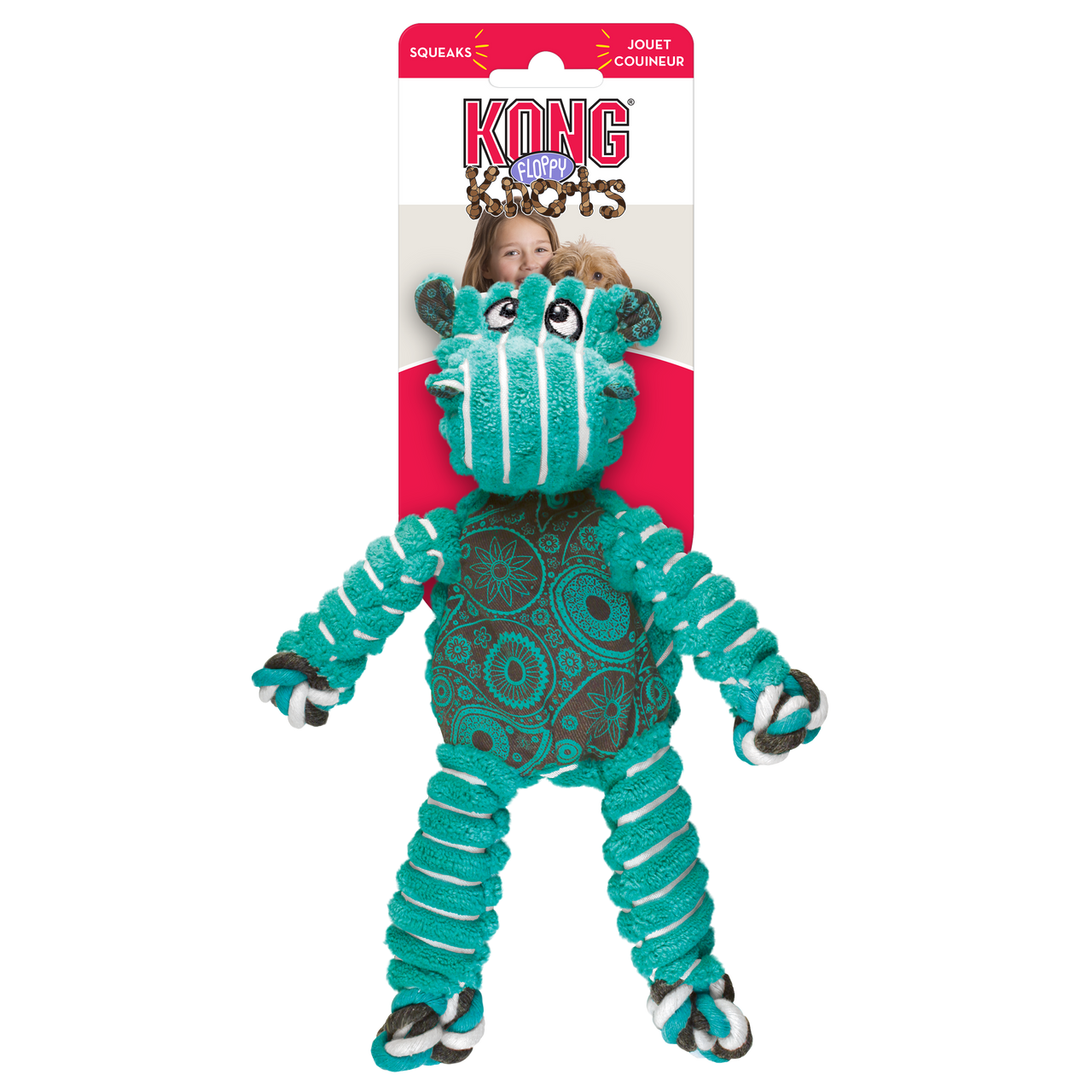 Kong Floppy Knots Jumbo Hippo