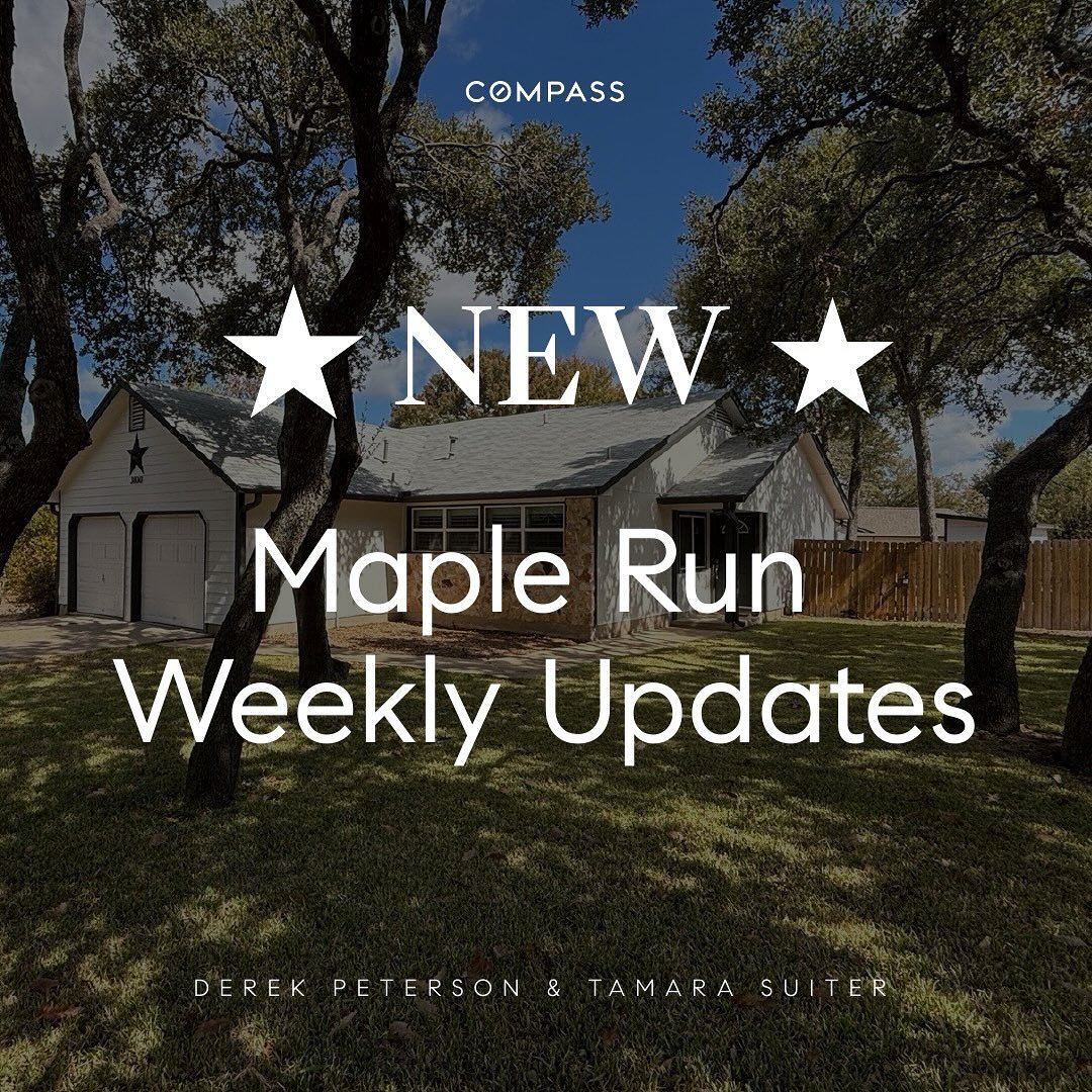🌟 NEW Neighborhood Update! 🌟 We’re excited to announce that we’ve added Maple Run to our weekly market updates! 🏡📈
If you live in or love this Southwest Austin community, you can now stay in the loop with home sales, new listings, a