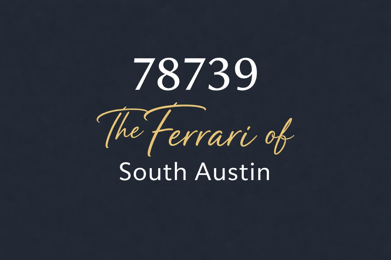 78739: The Ferrari of South Austin
