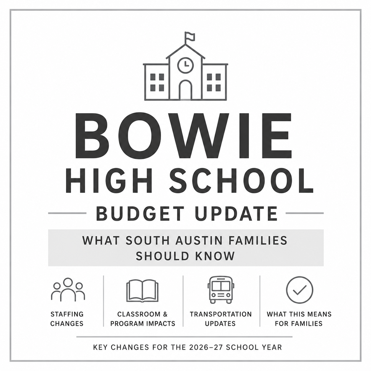 Bowie High School Budget Update: What South Austin Families Should Know