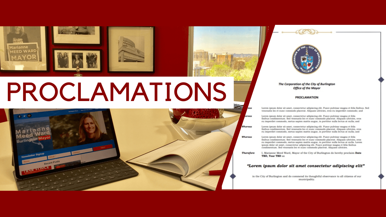 Proclamations at February 2024 Burlington City Council Meeting
