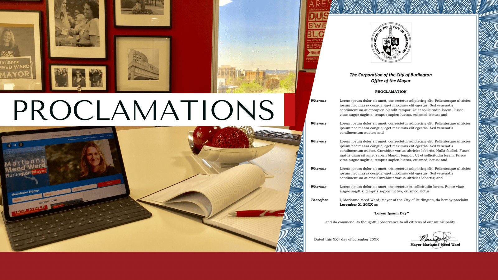 Proclamations at September 2022 Burlington City Council Meeting
