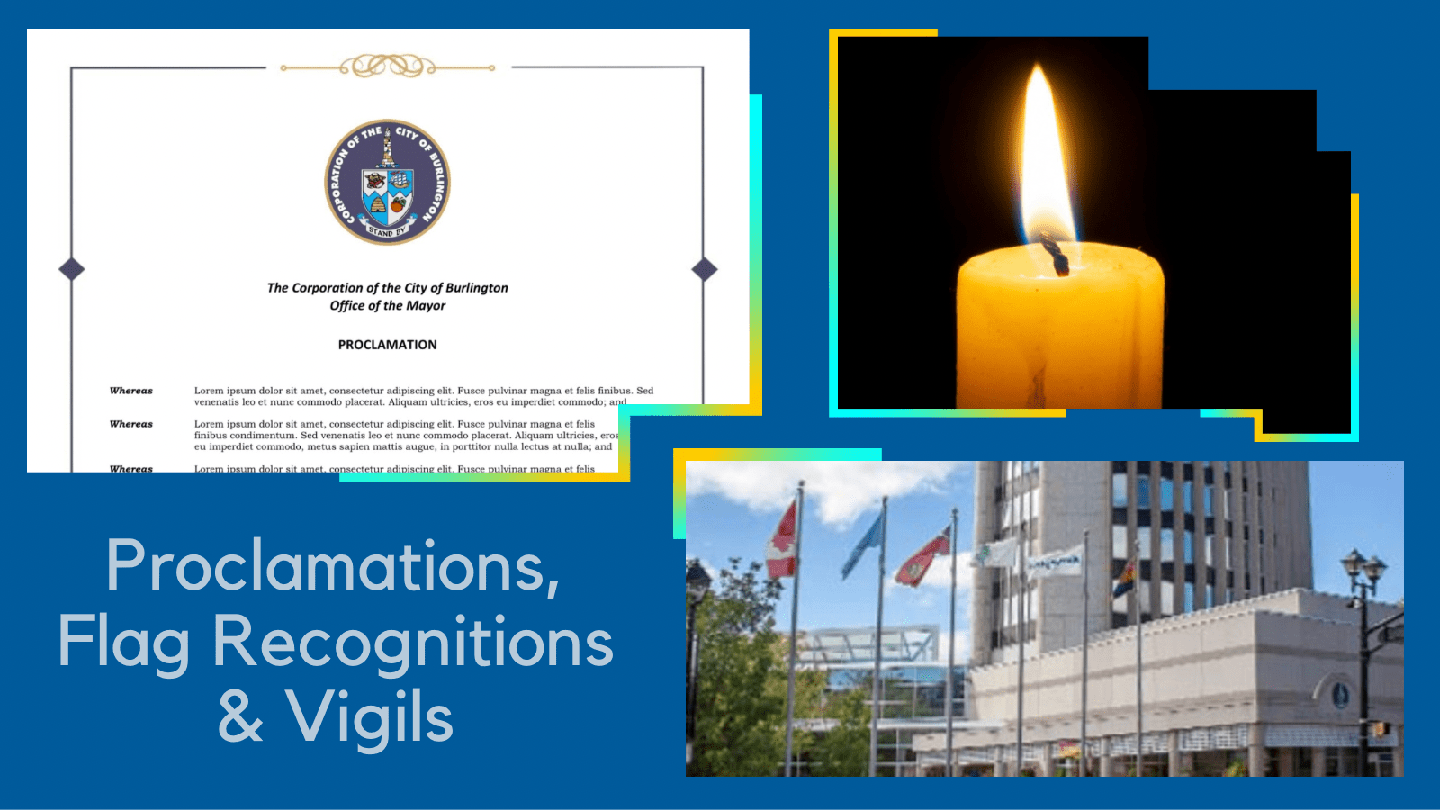 Proclamations & Flag Recognitions in the City of Burlington